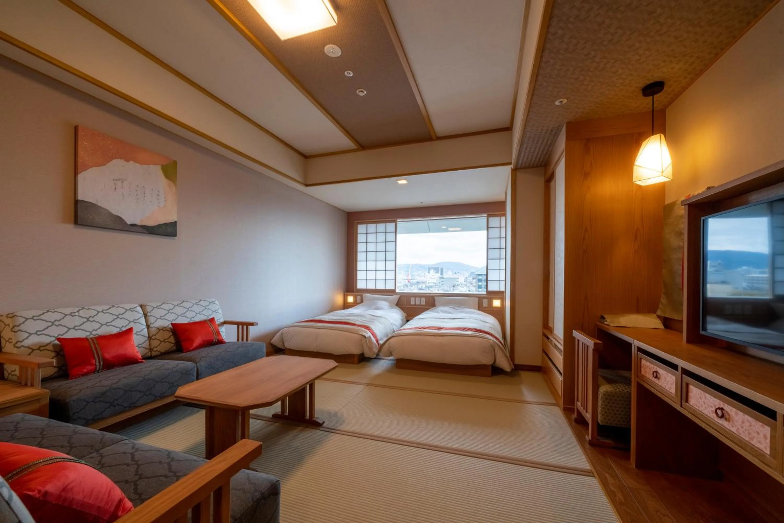 Photo of the whole room, Bed in Kyoto Umekoji Kadensho