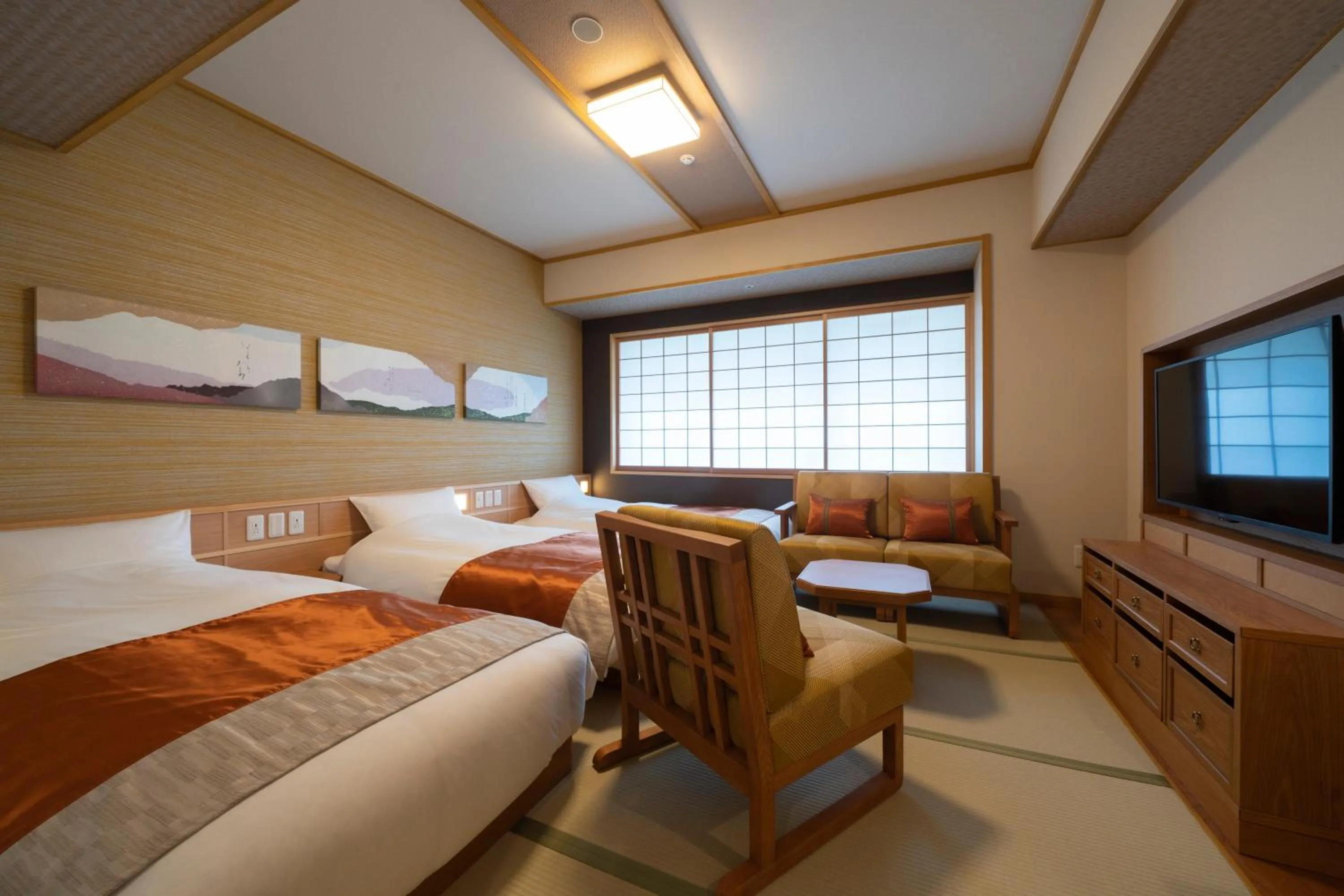 Photo of the whole room, Bed in Kyoto Umekoji Kadensho