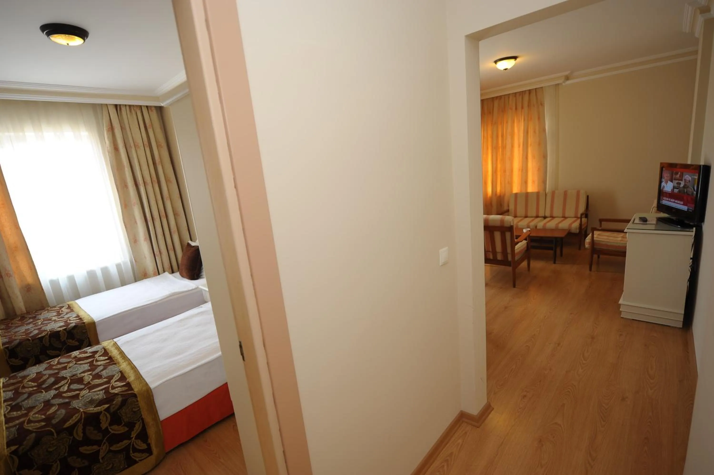 Living room, Bed in Suite Laguna Otel