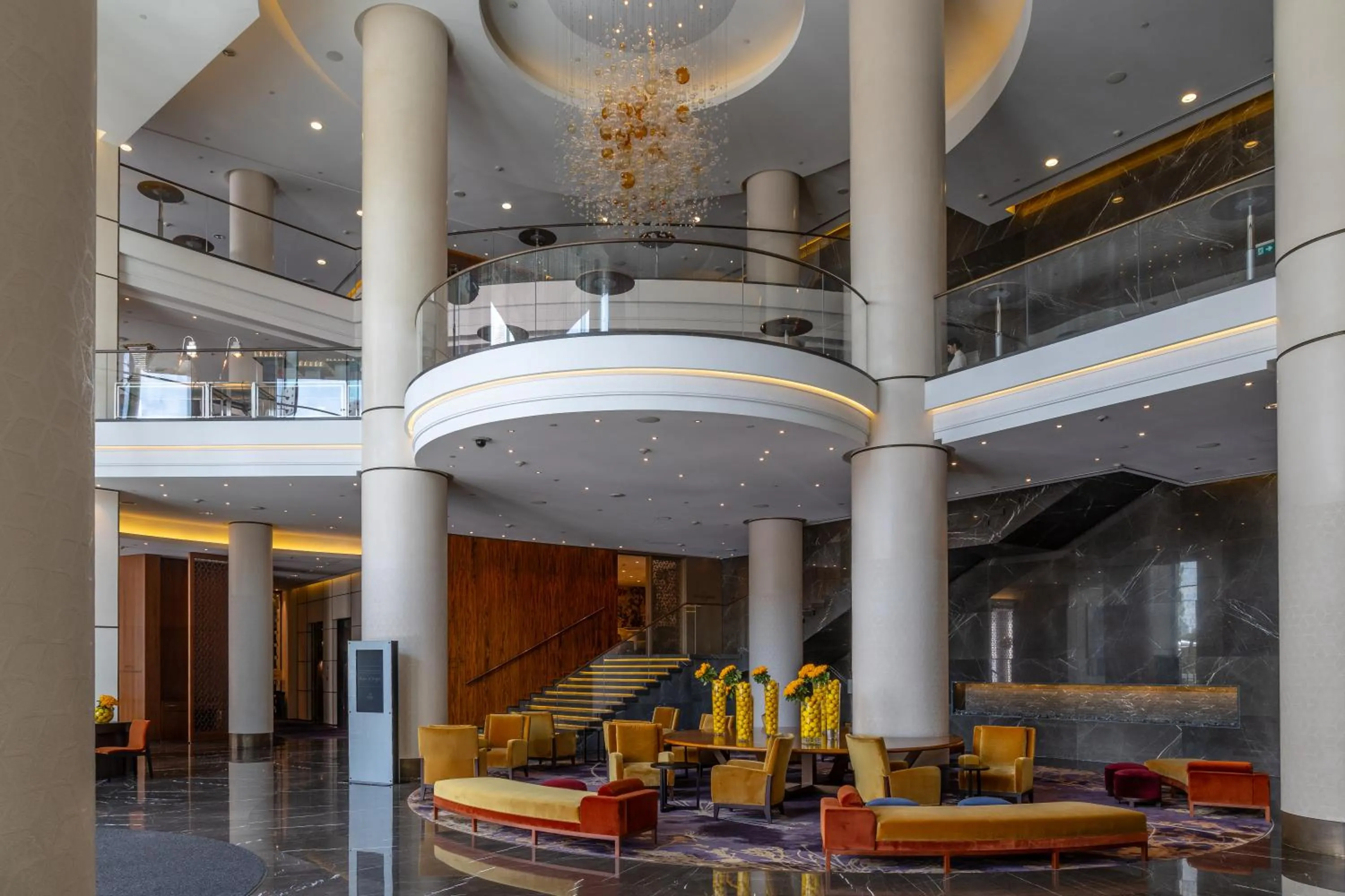 Lobby or reception in Hilton Kyiv