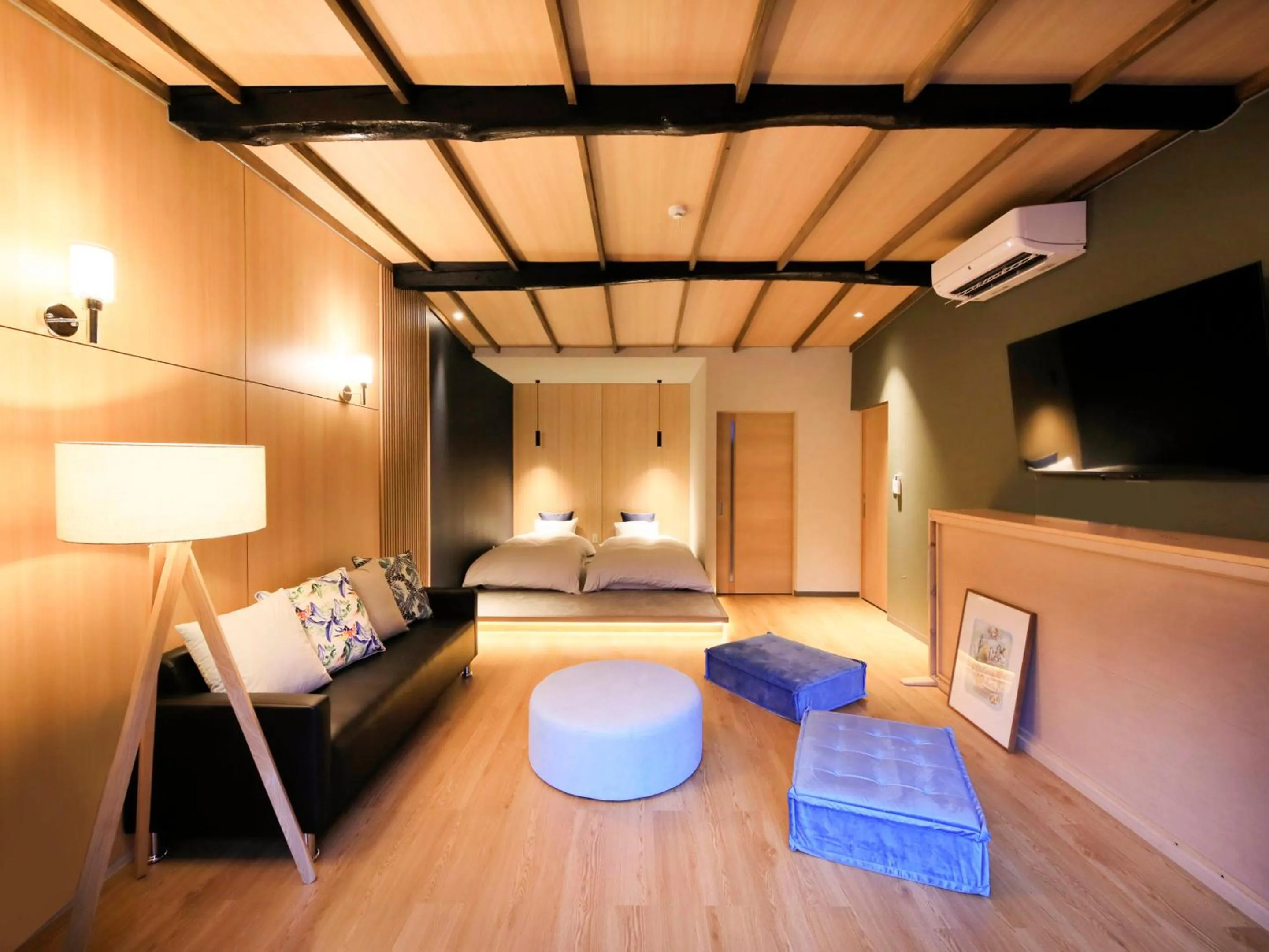 Bed in SPRINGS VILLAGE 足柄 丹沢温泉リゾート＆グランピング