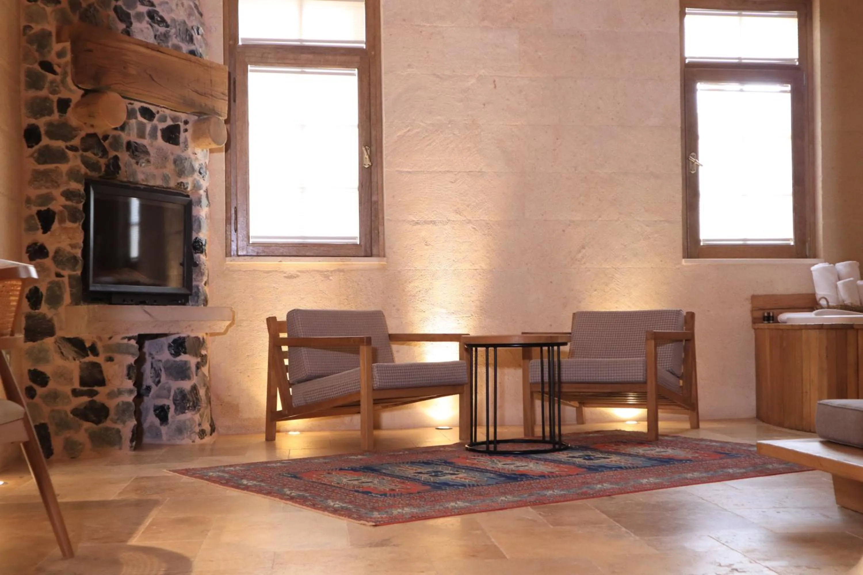 Seating area in Kappadoks Cave Hotel