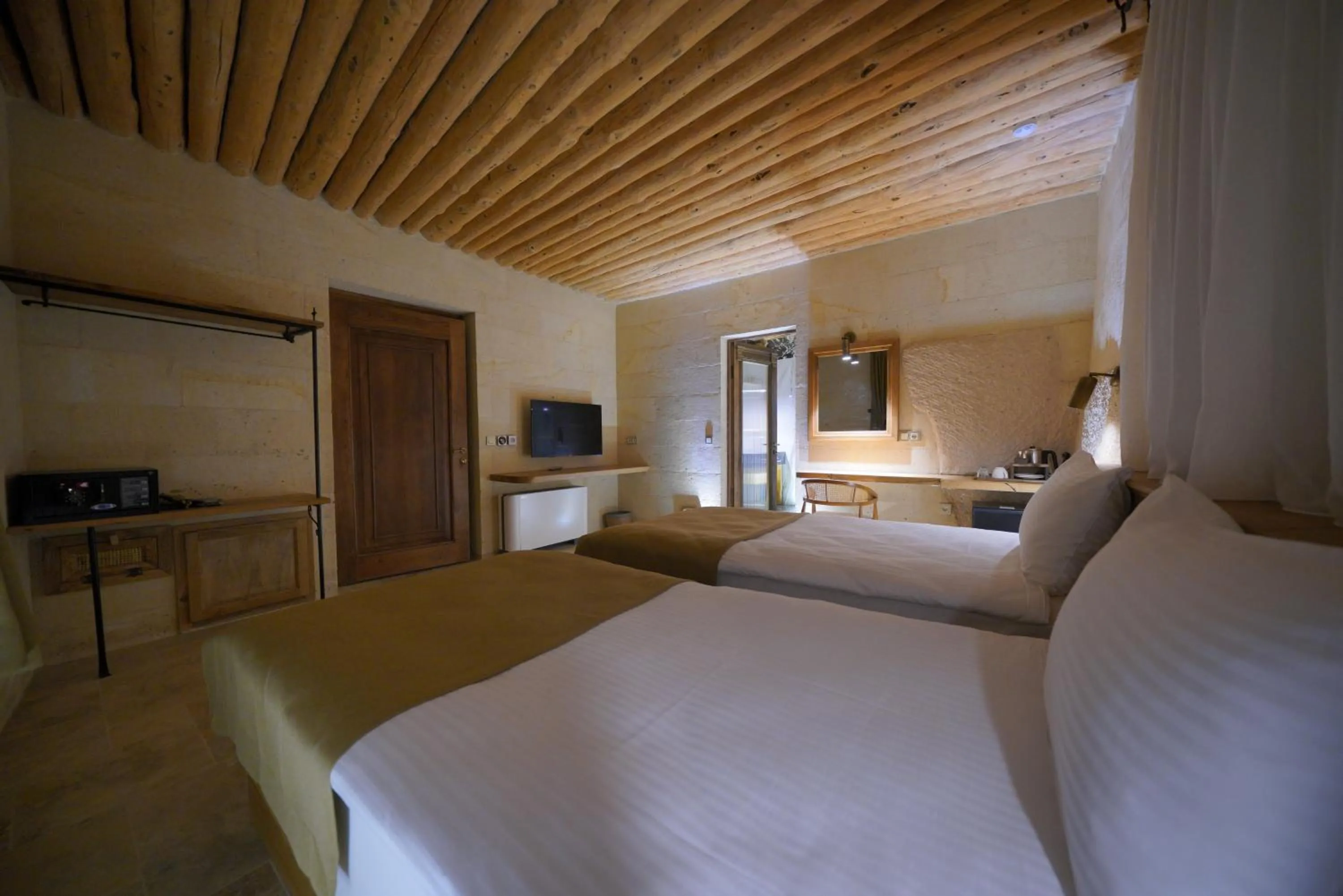 Bed in Kappadoks Cave Hotel