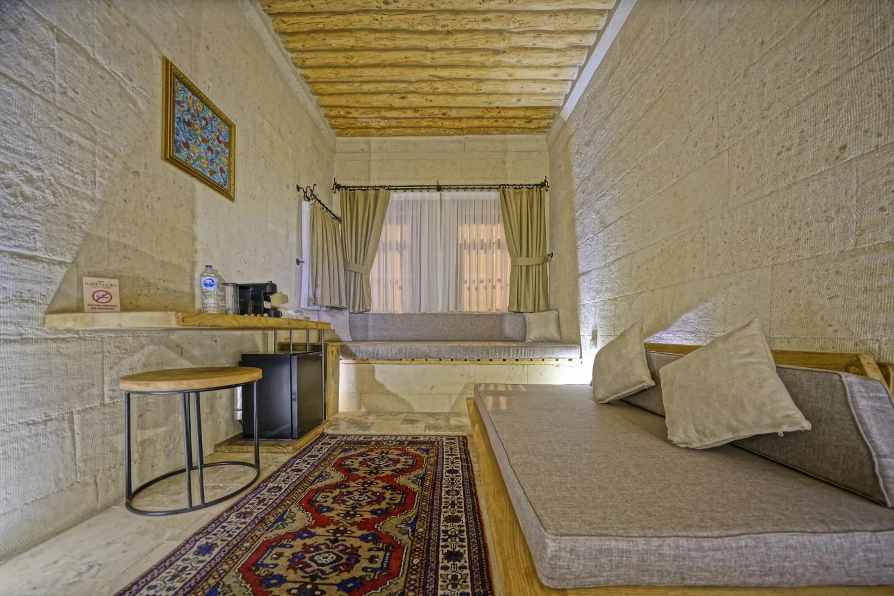 Seating area in Kappadoks Cave Hotel