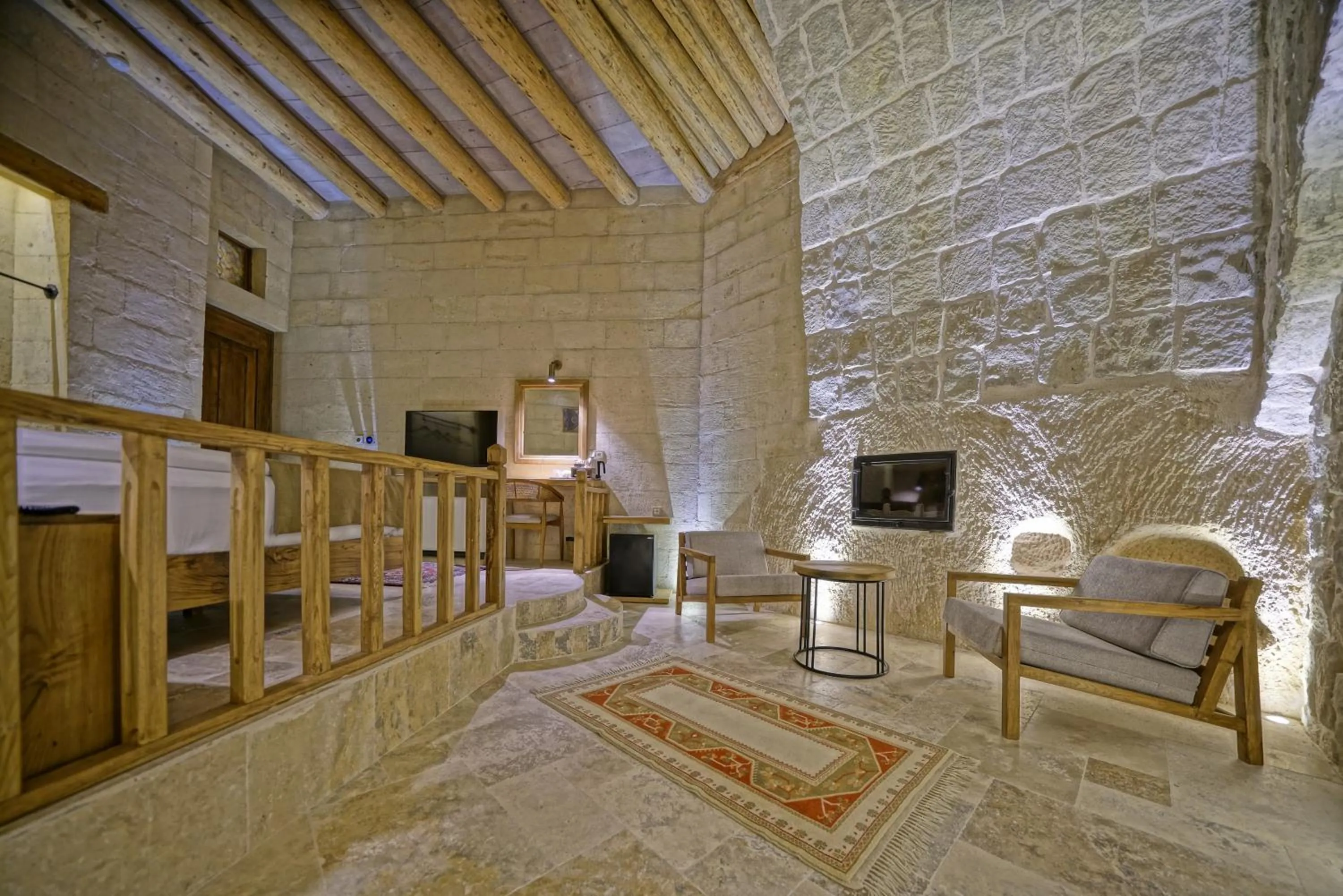 Seating area in Kappadoks Cave Hotel