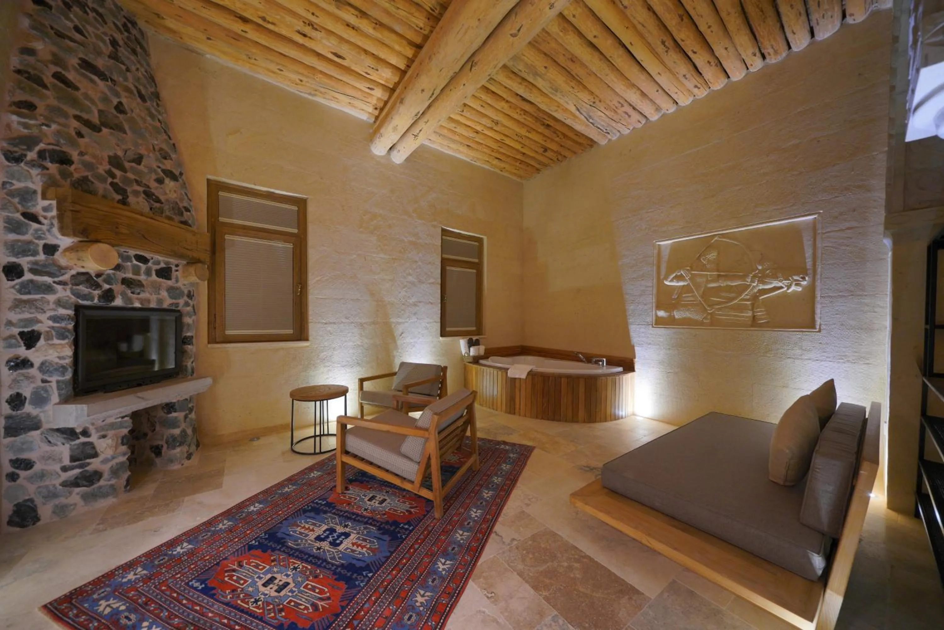 Seating area in Kappadoks Cave Hotel