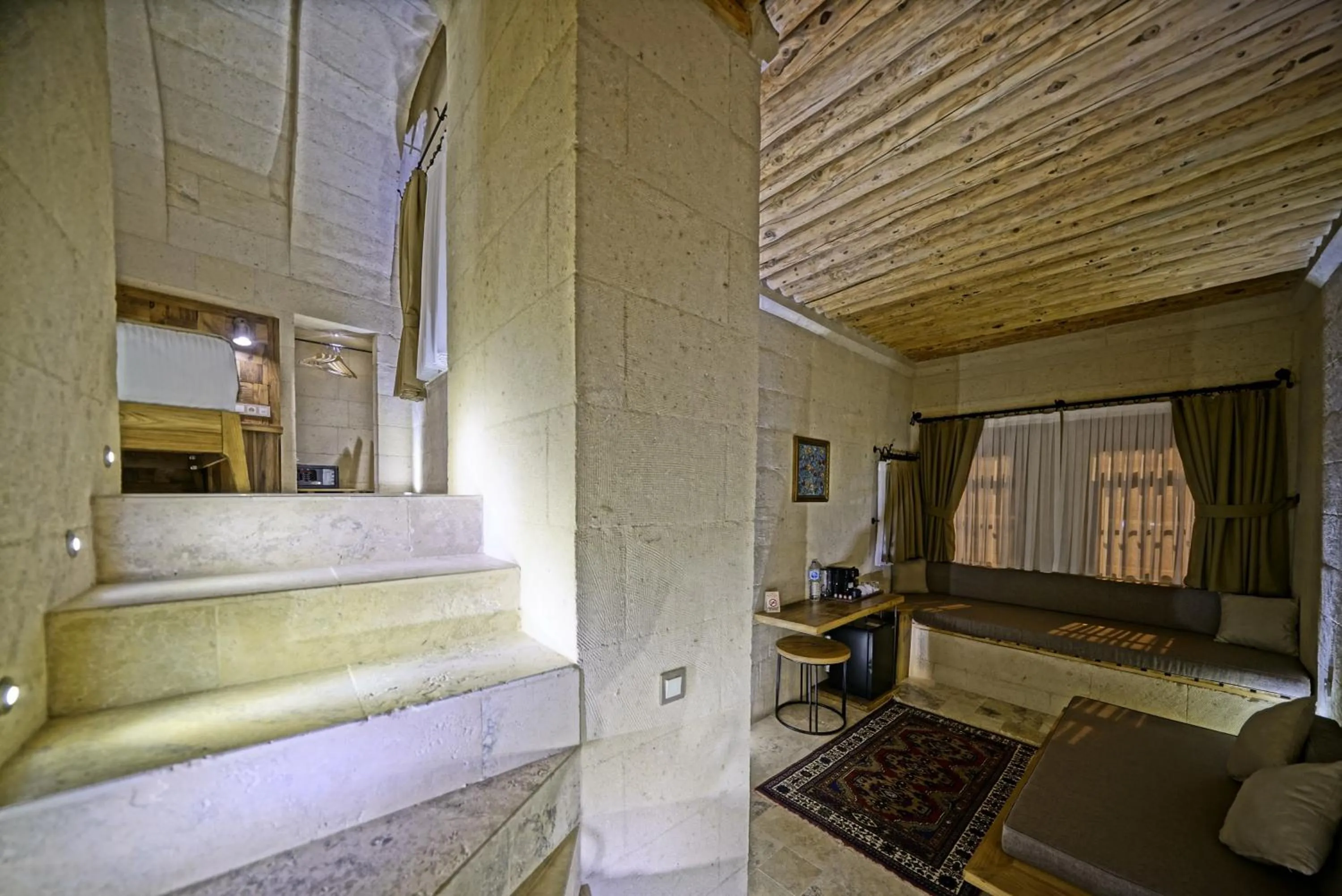 Seating area in Kappadoks Cave Hotel