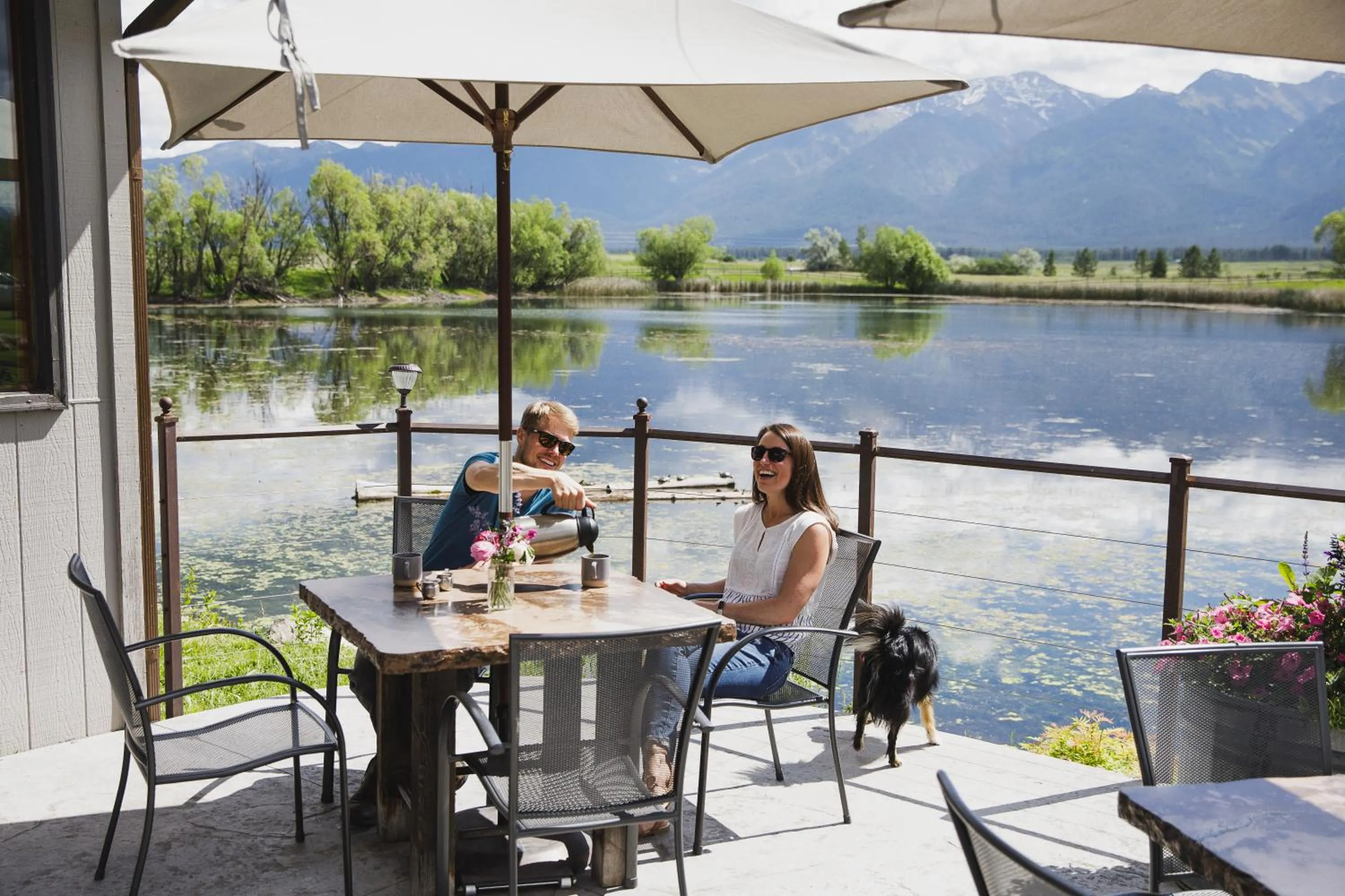 Patio in Ninepipes Lodge