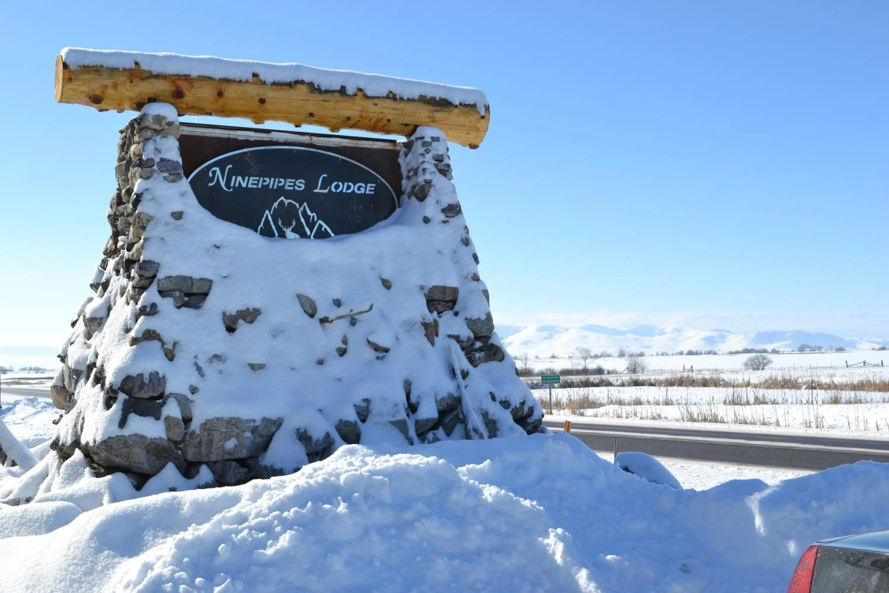 Winter in Ninepipes Lodge