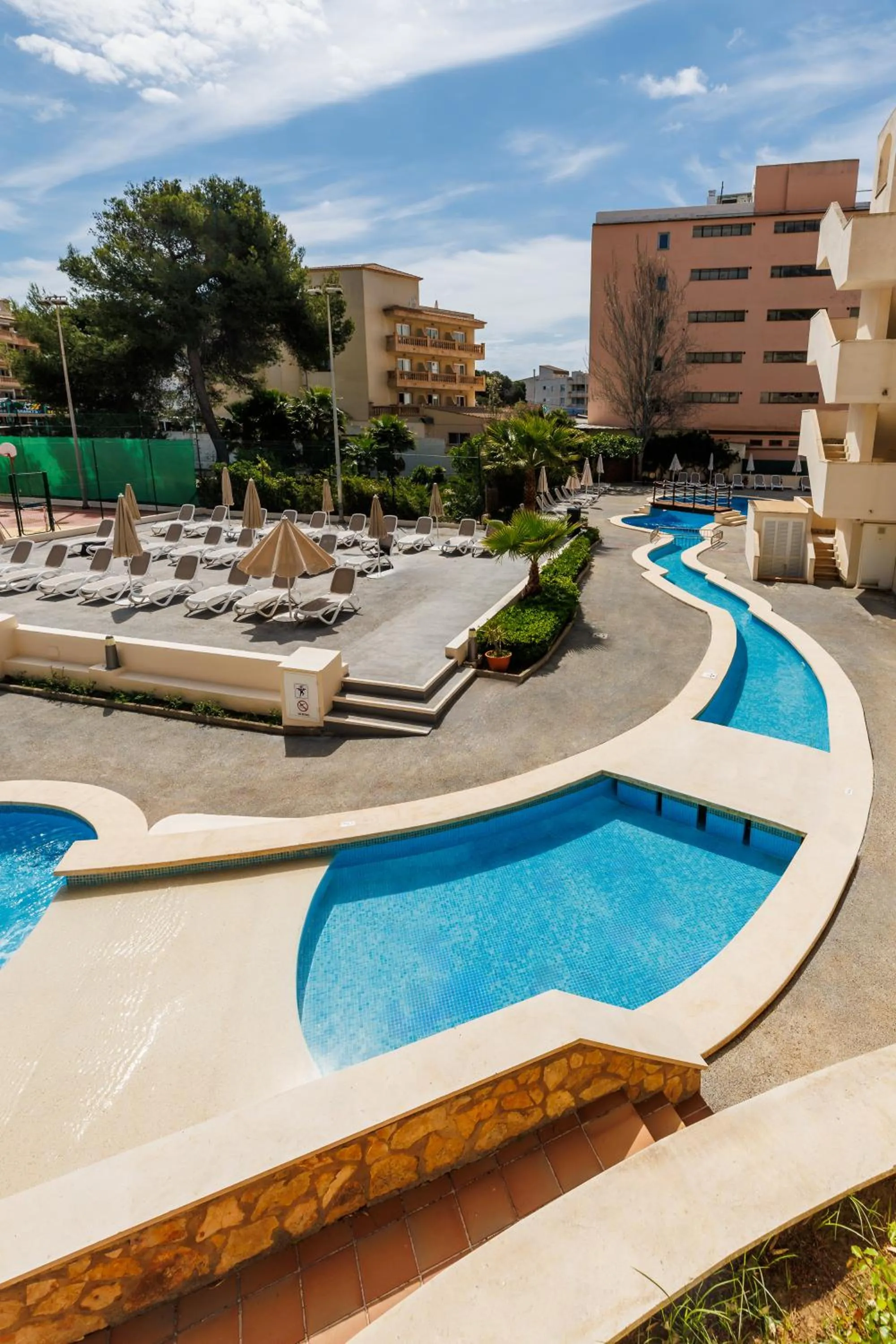 Pool view in O7 Club Cala Ratjada