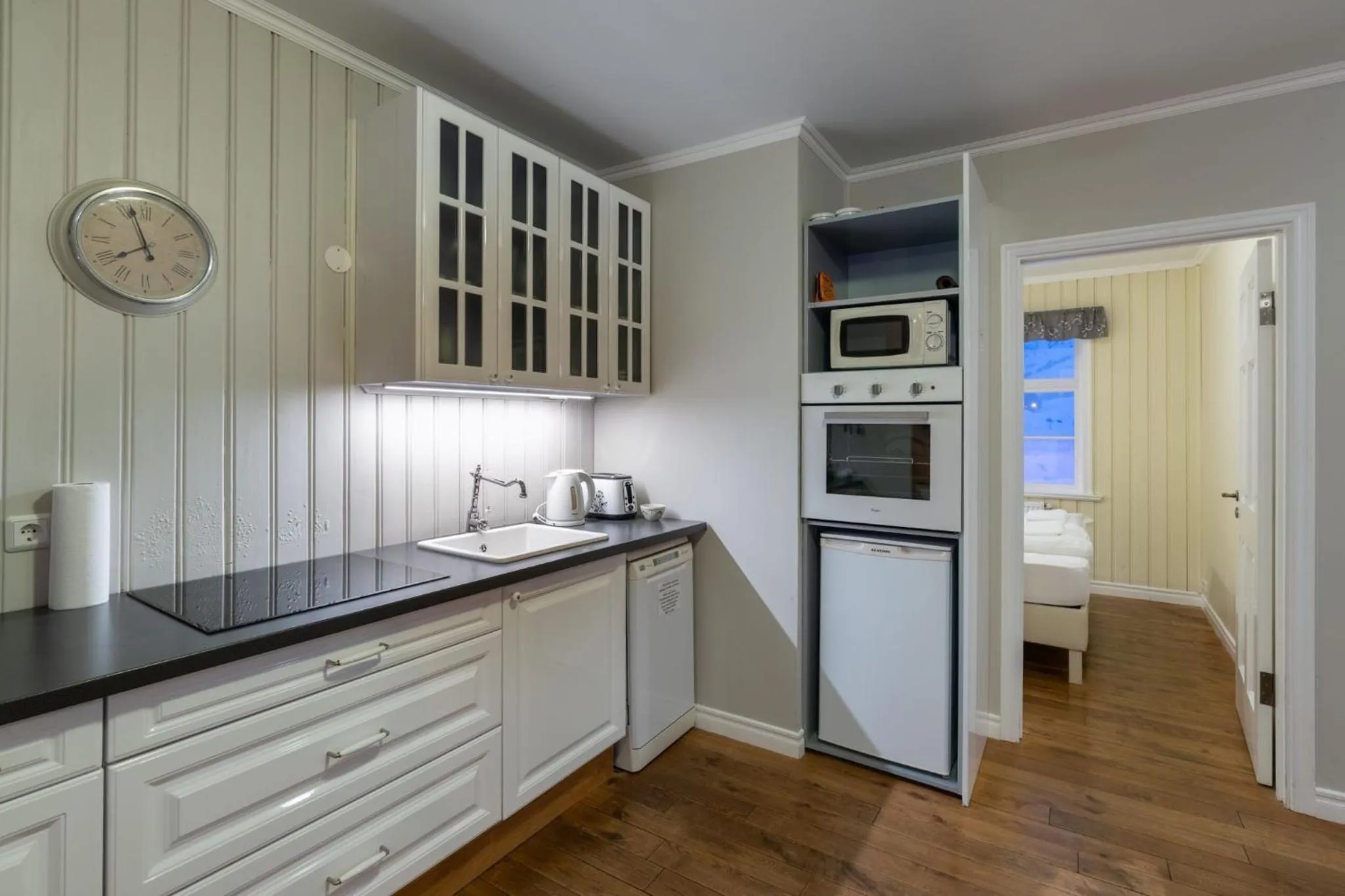 Kitchen or kitchenette in Lónsleira Apartments
