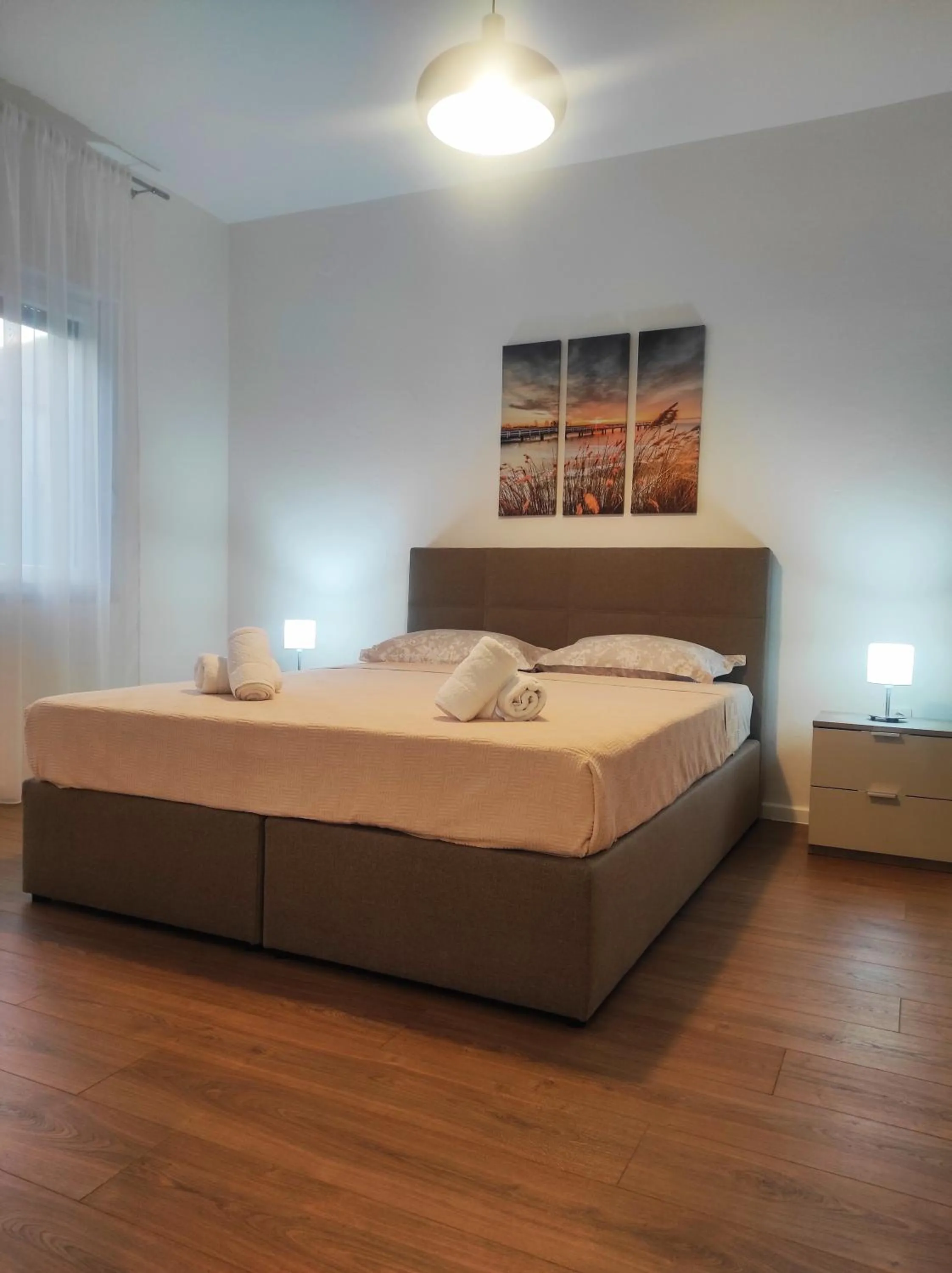 Bedroom, Bed in Garden House Apartment
