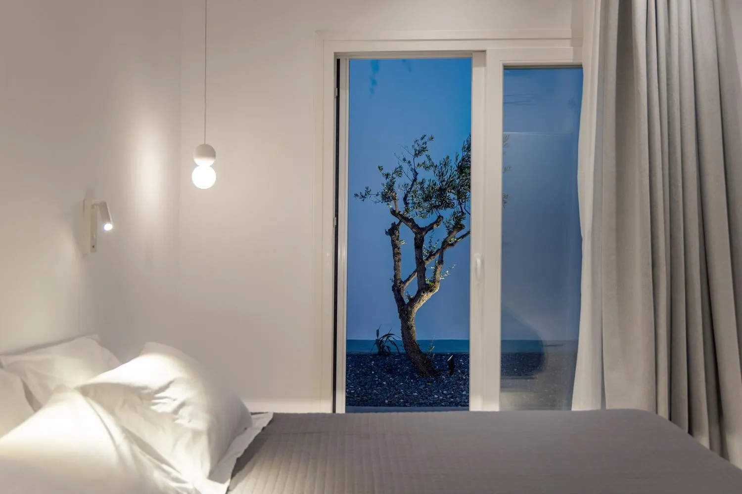 Bedroom, Bed in White Holidays Project