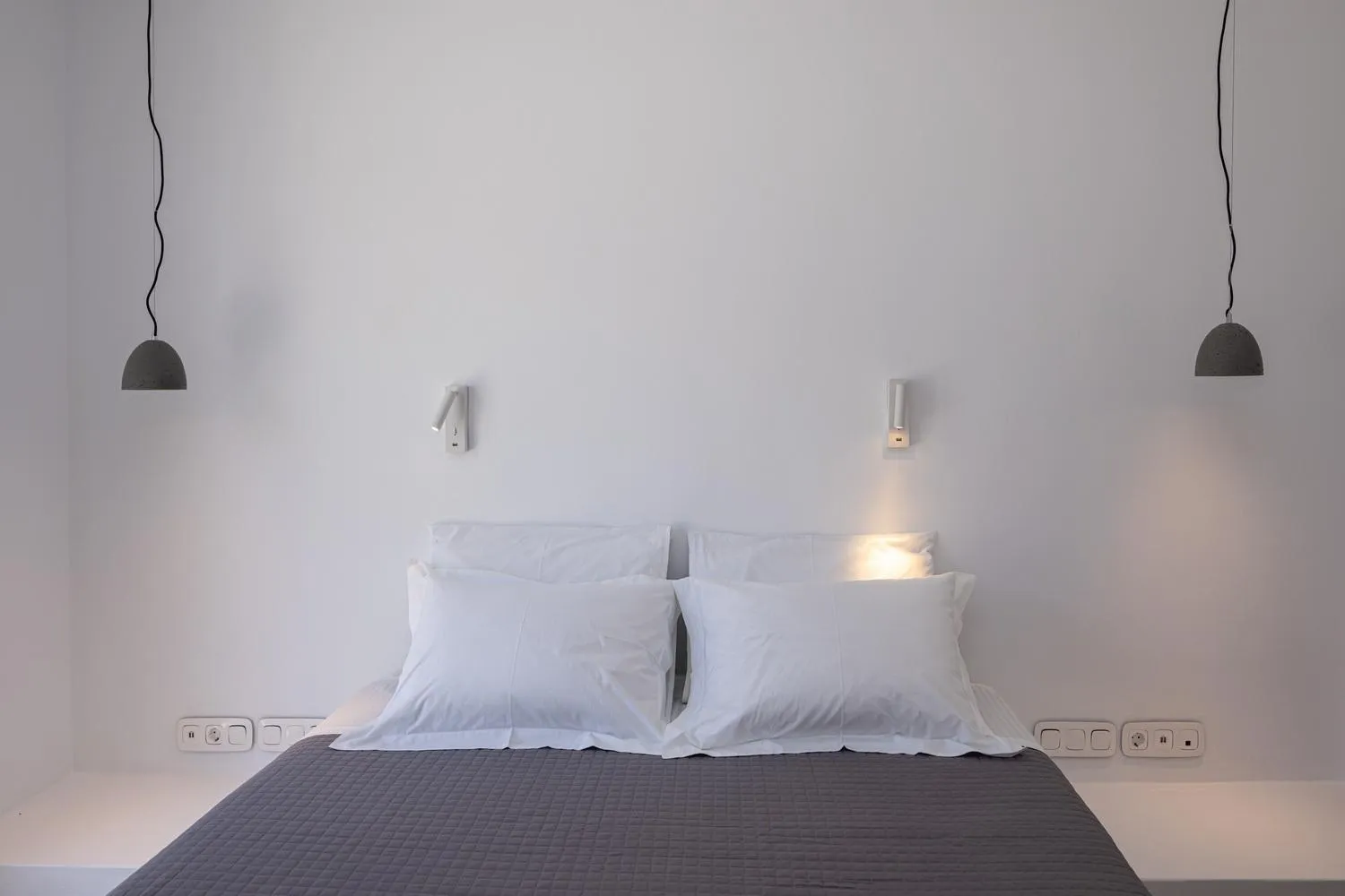 Bedroom, Bed in White Holidays Project