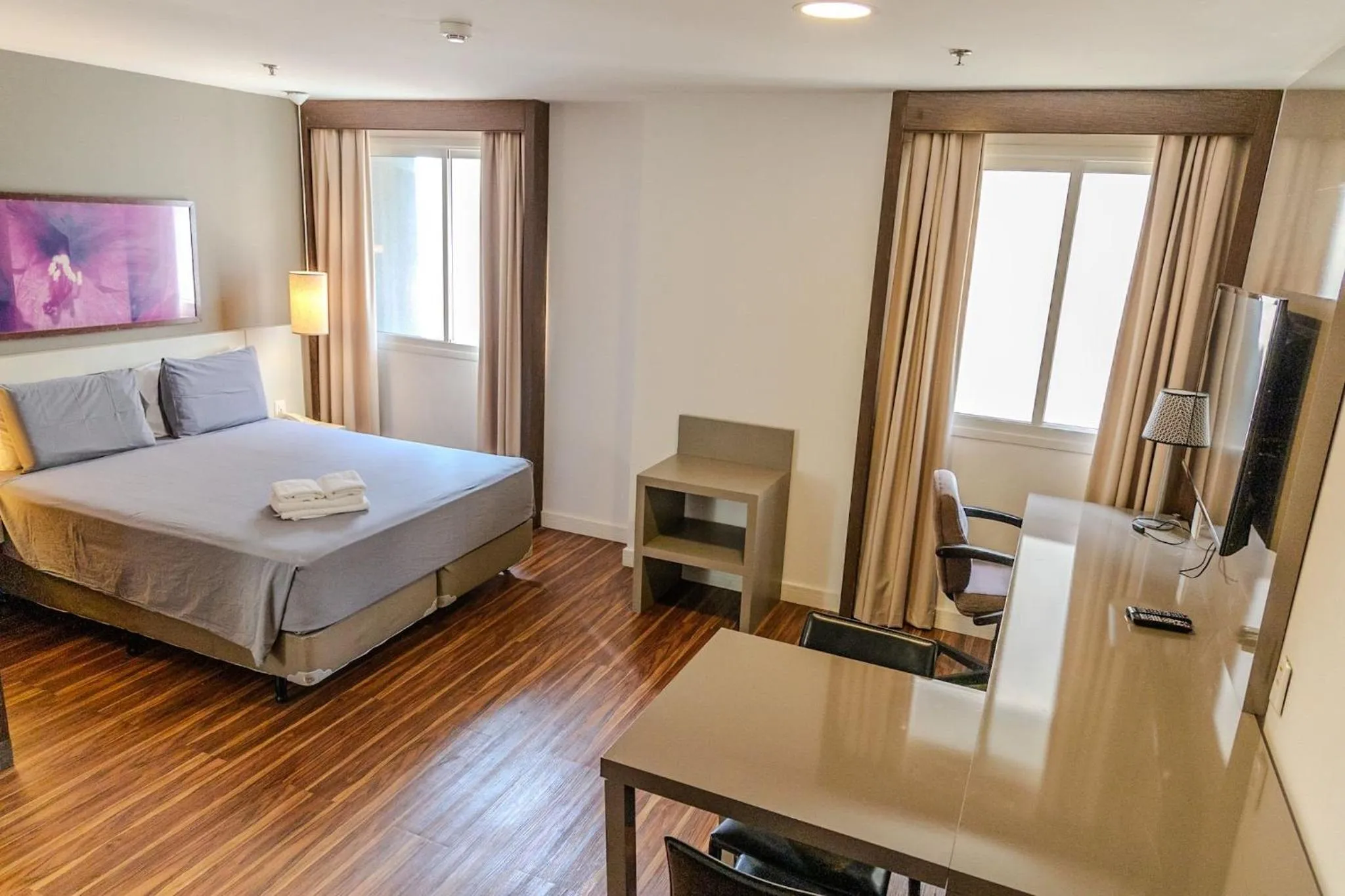 Bed in Elegant Flat Paulista Alameda Campinas Garagem , Pool, Ar Cod,