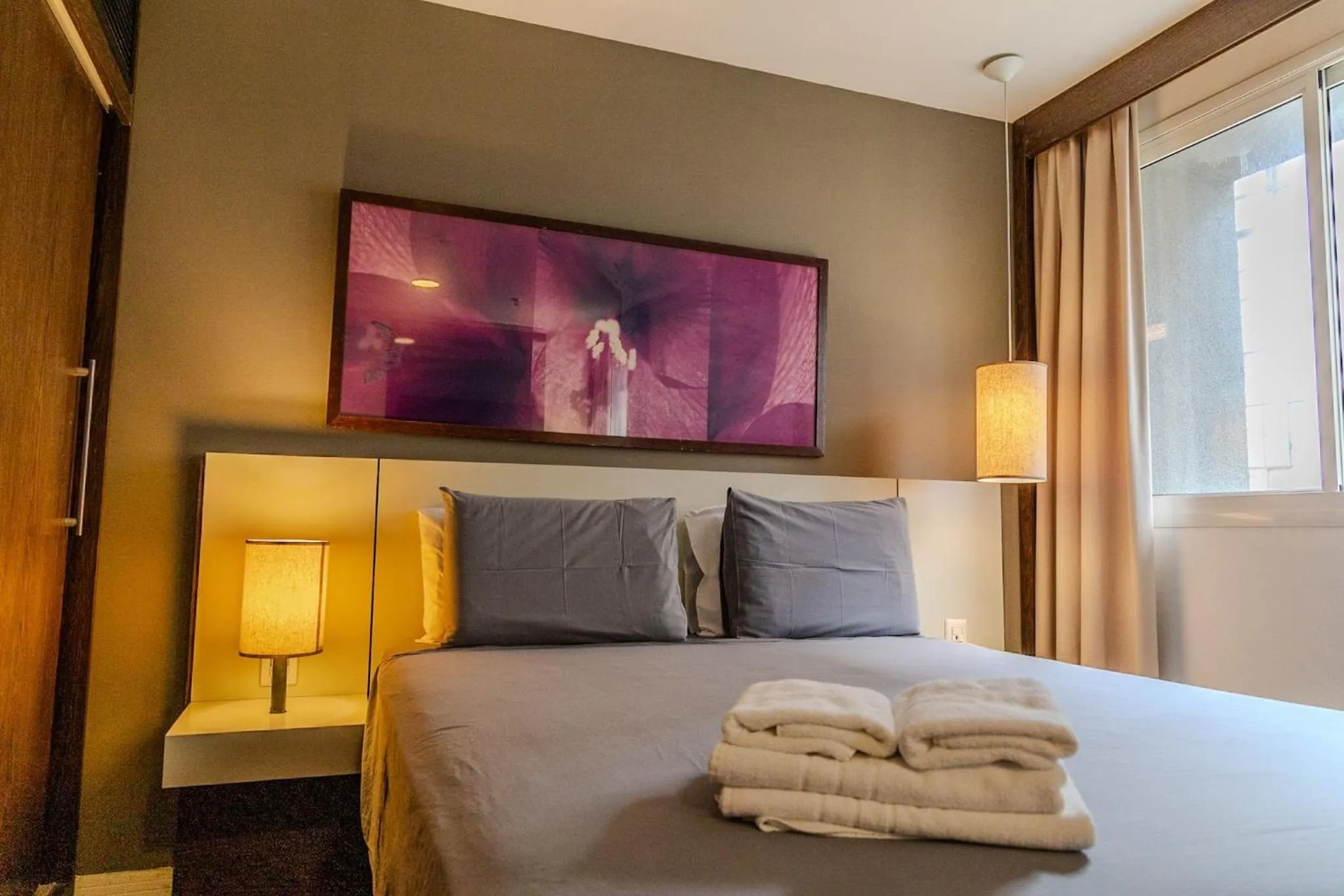 Bed in Elegant Flat Paulista Alameda Campinas Garagem , Pool, Ar Cod,