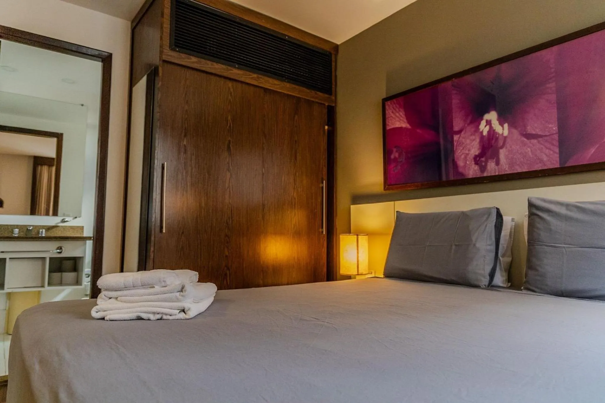 Bed in Elegant Flat Paulista Alameda Campinas Garagem , Pool, Ar Cod,