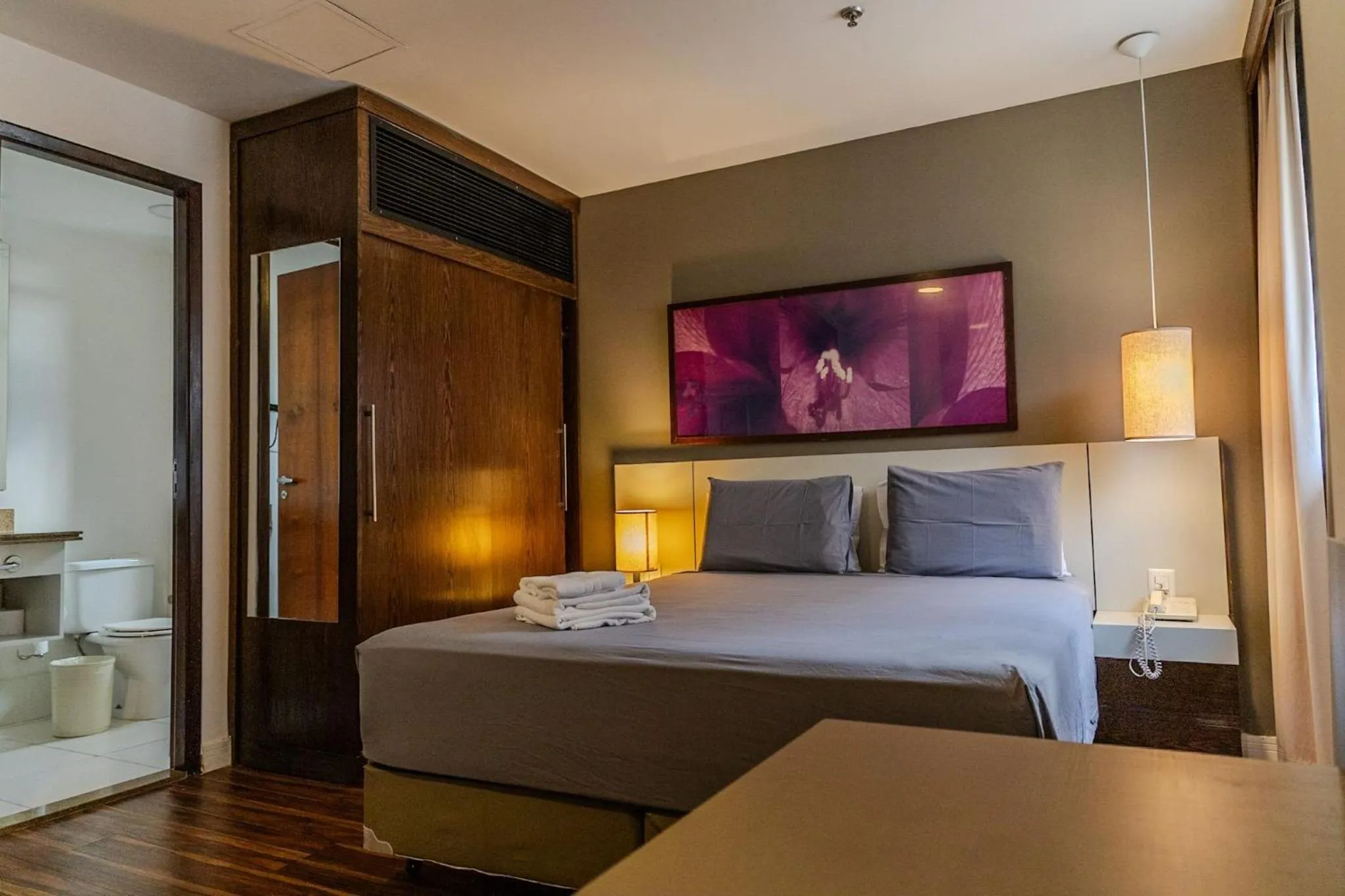 Bed in Elegant Flat Paulista Alameda Campinas Garagem , Pool, Ar Cod,