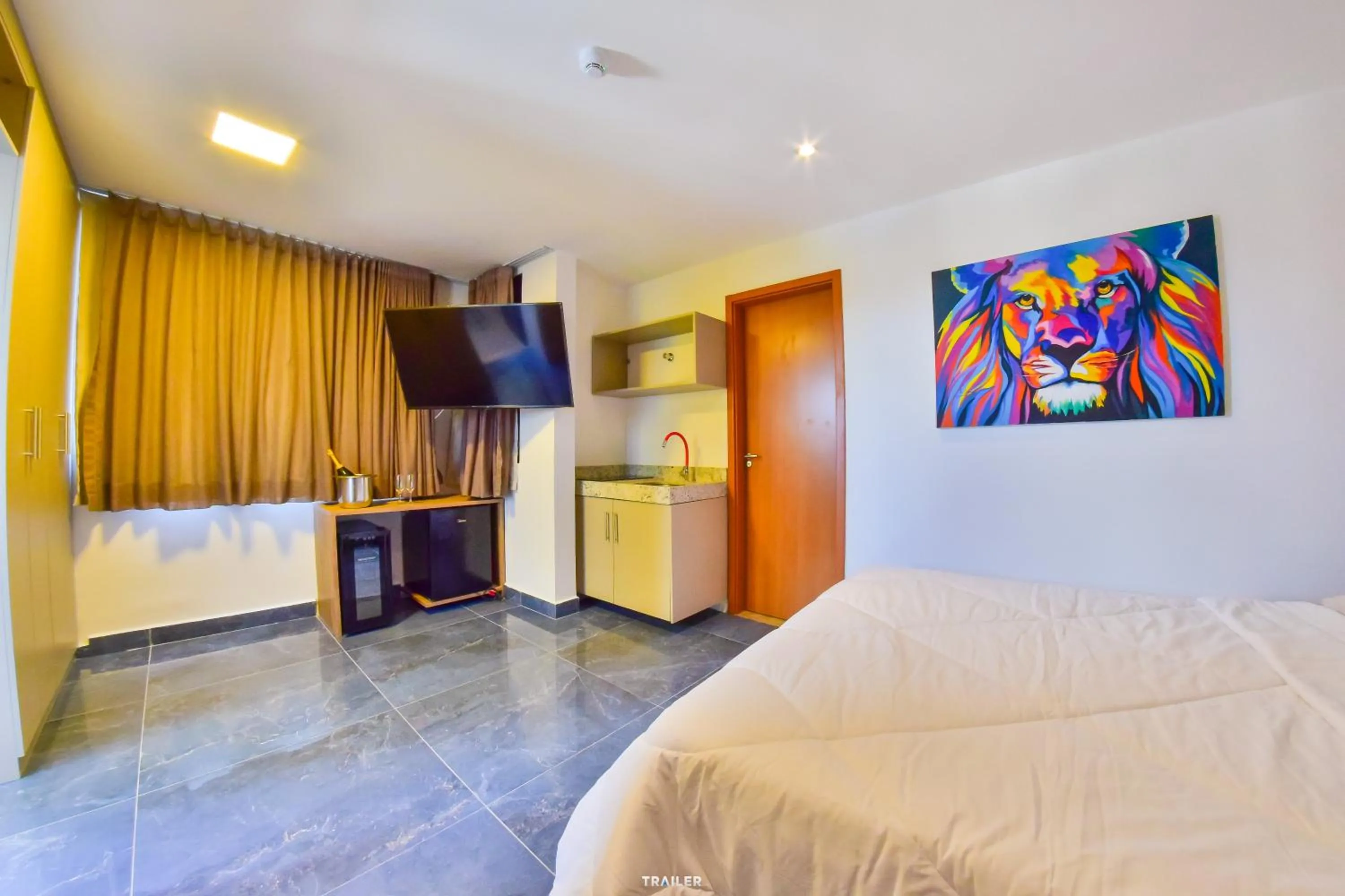 Bed in Hotel Aracaju Suites