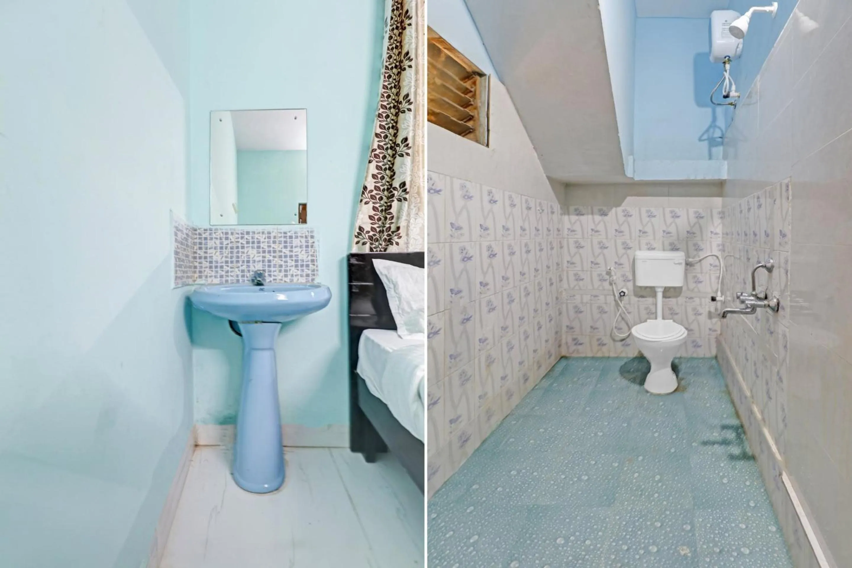 Bathroom in Hotel O Green Residency K Narayanapura Cross Bus Stop