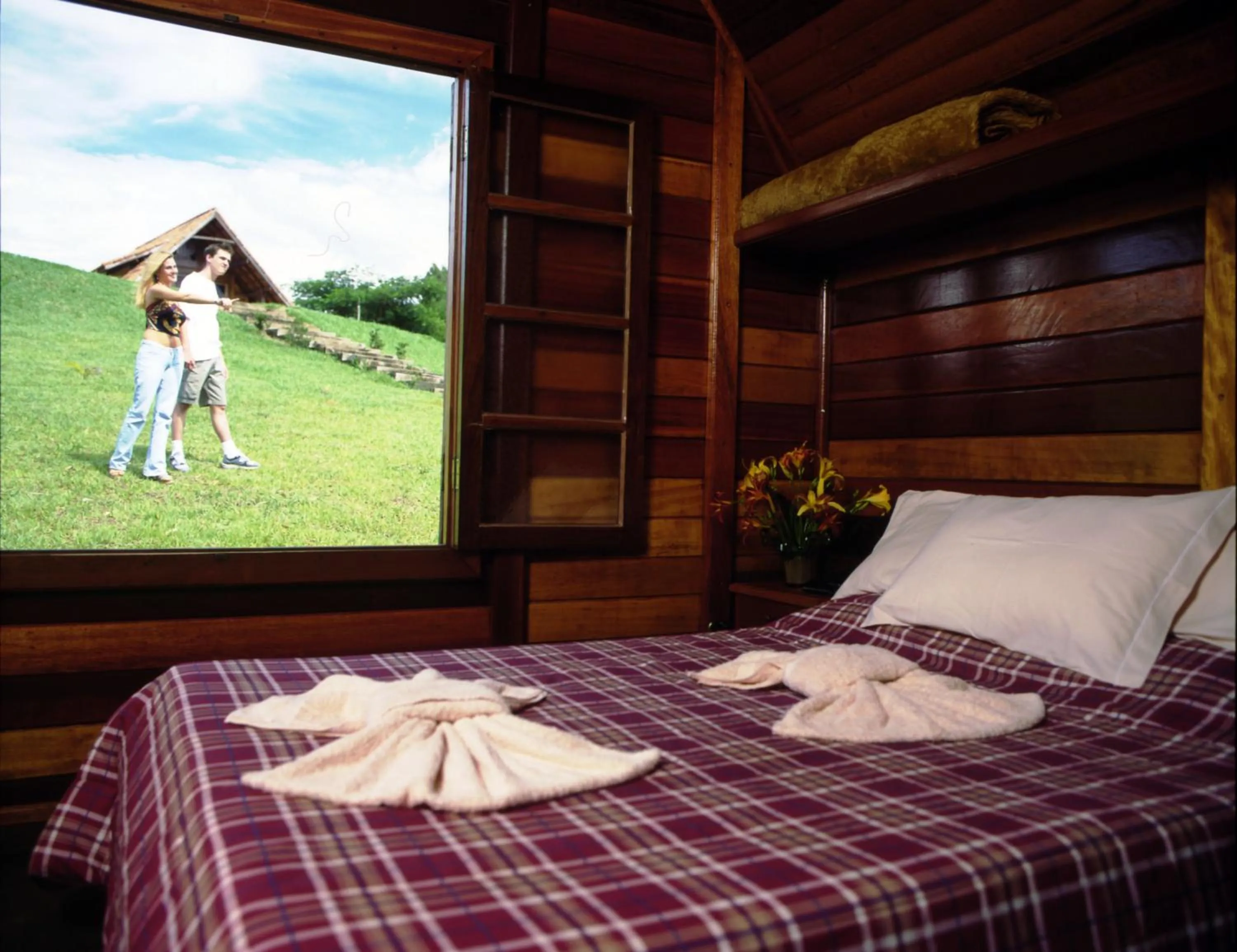 Bed in Hotel Fazenda Menino da Porteira