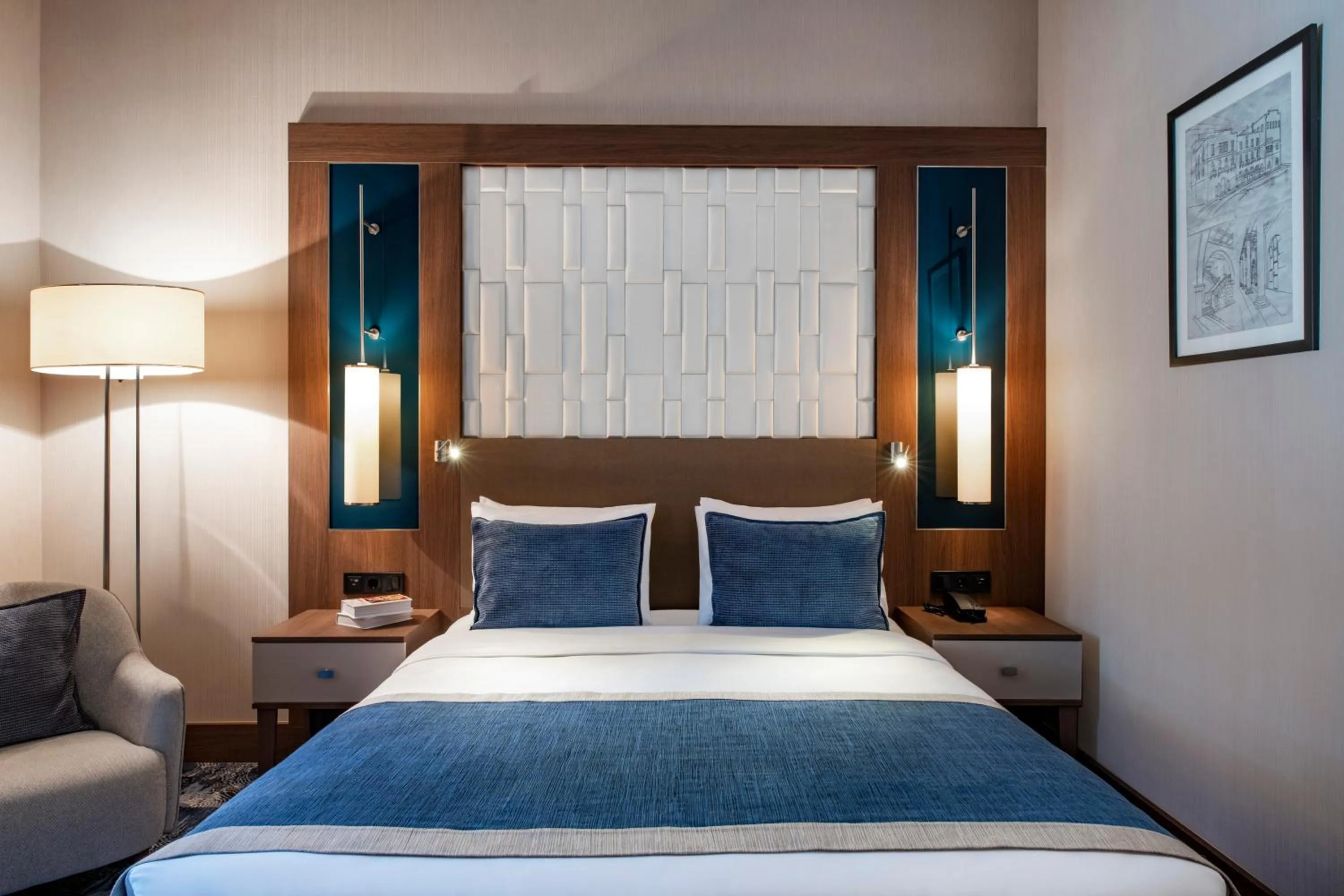 Bed in Tbilisi Philharmonic Hotel by Mercure