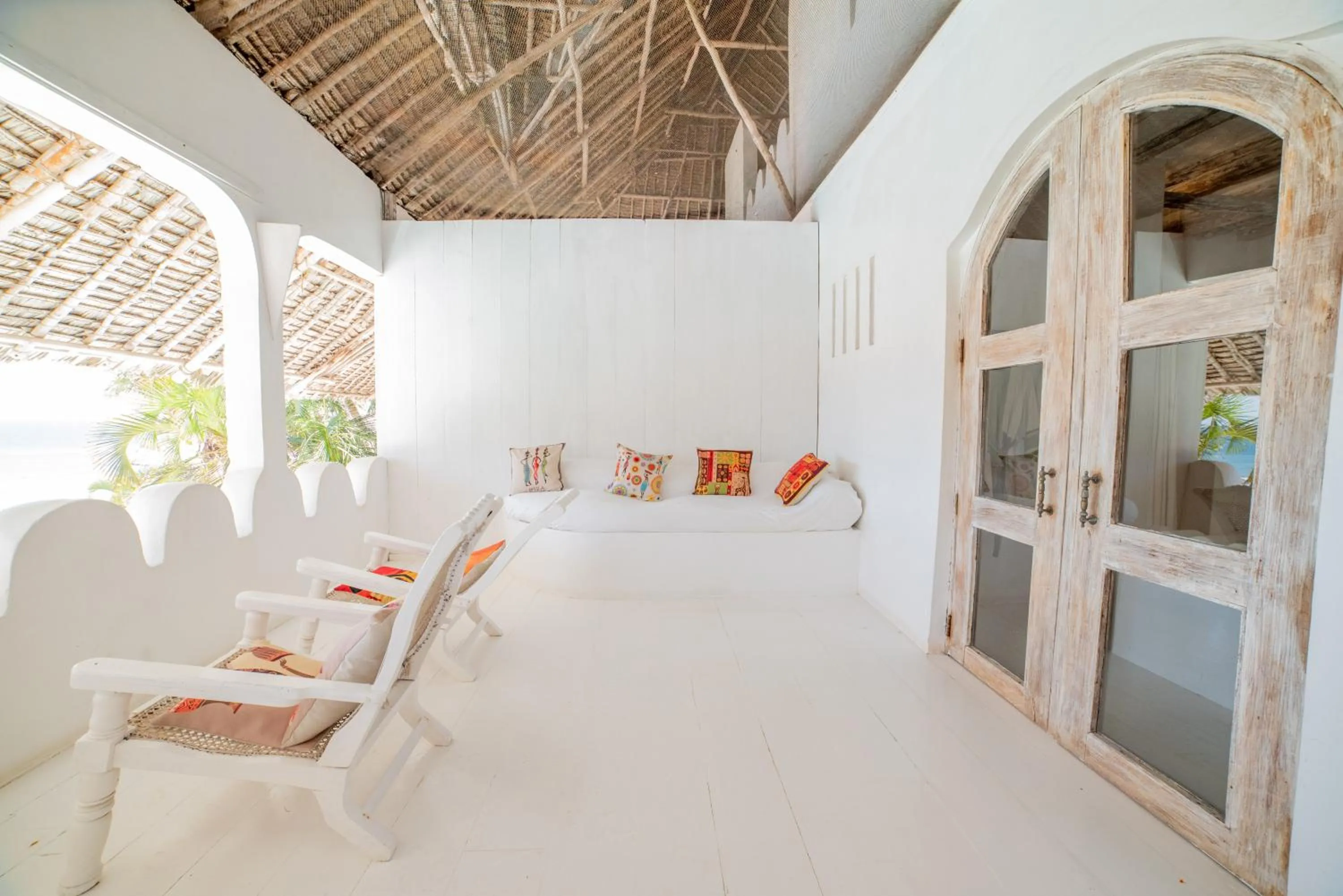 Balcony/Terrace, Bed in Msambweni Beach House and Private Villas
