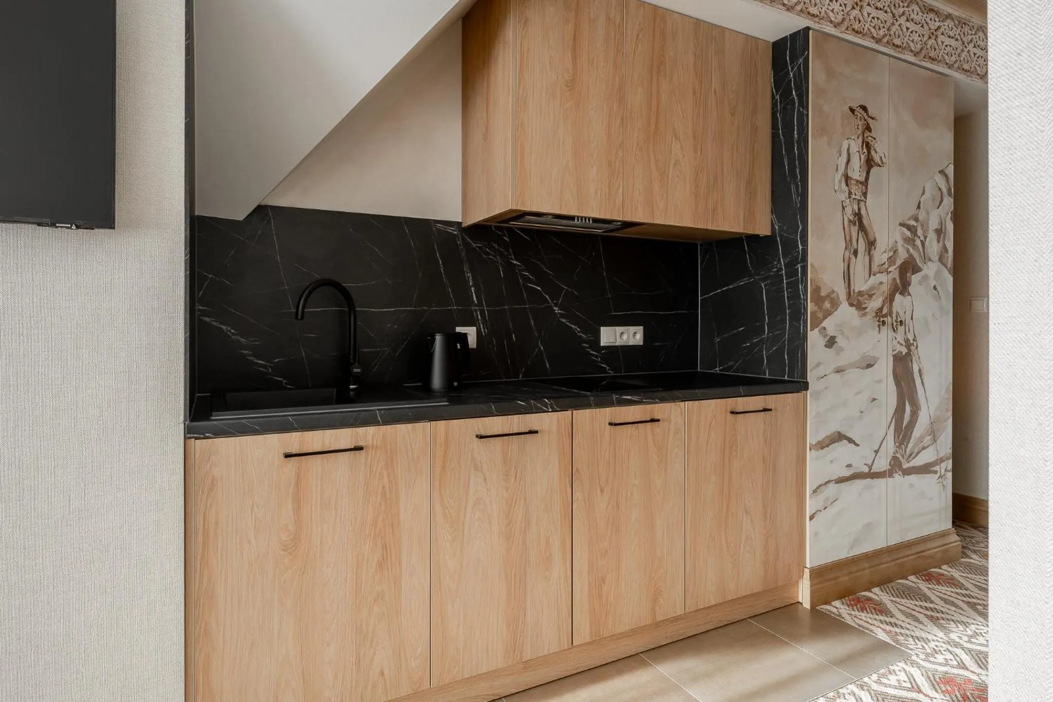 Kitchen or kitchenette in Apartamenty Aries Residence Bukowina