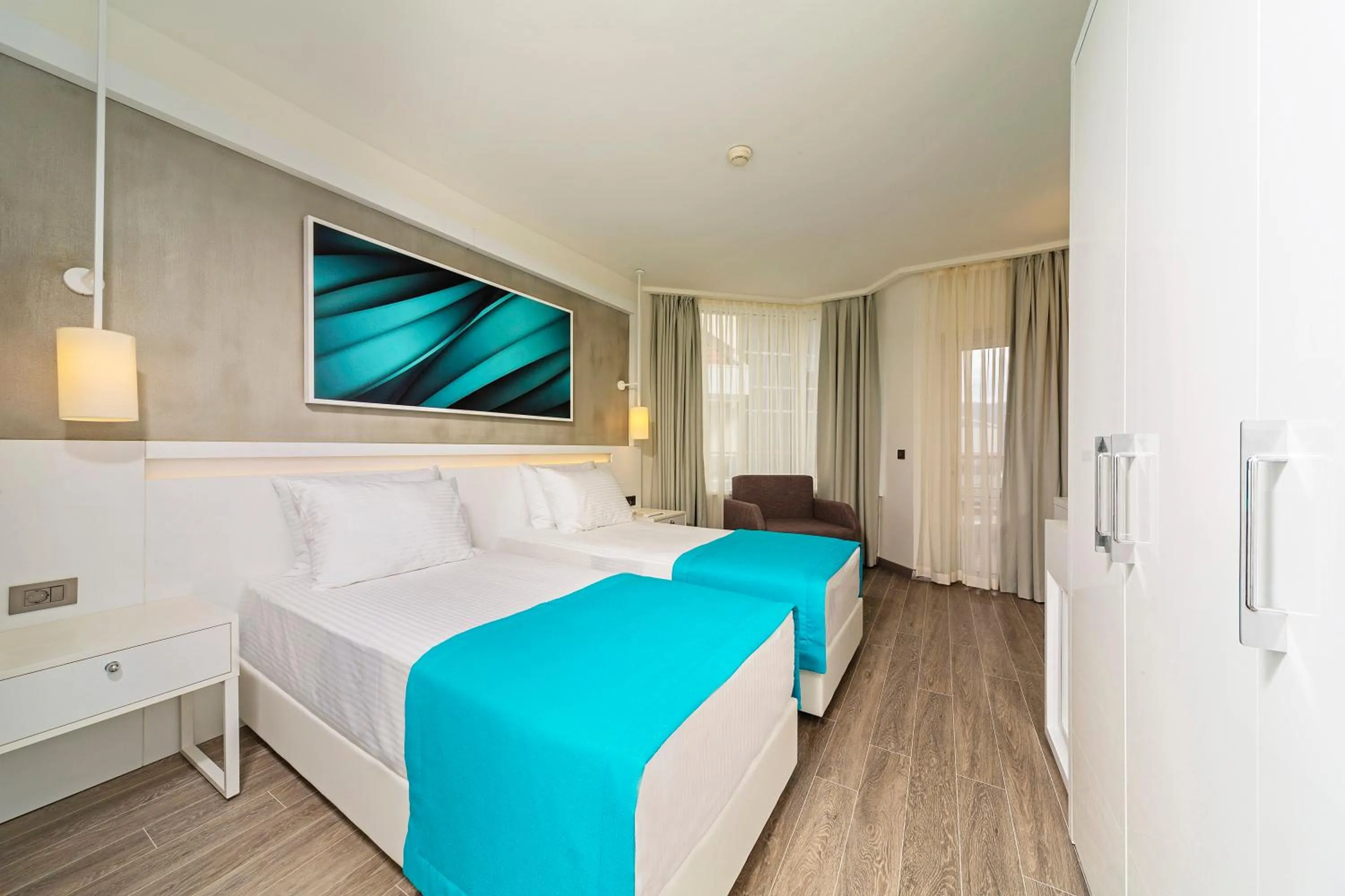 Photo of the whole room, Bed in Poseidon Hotel - Adult Only