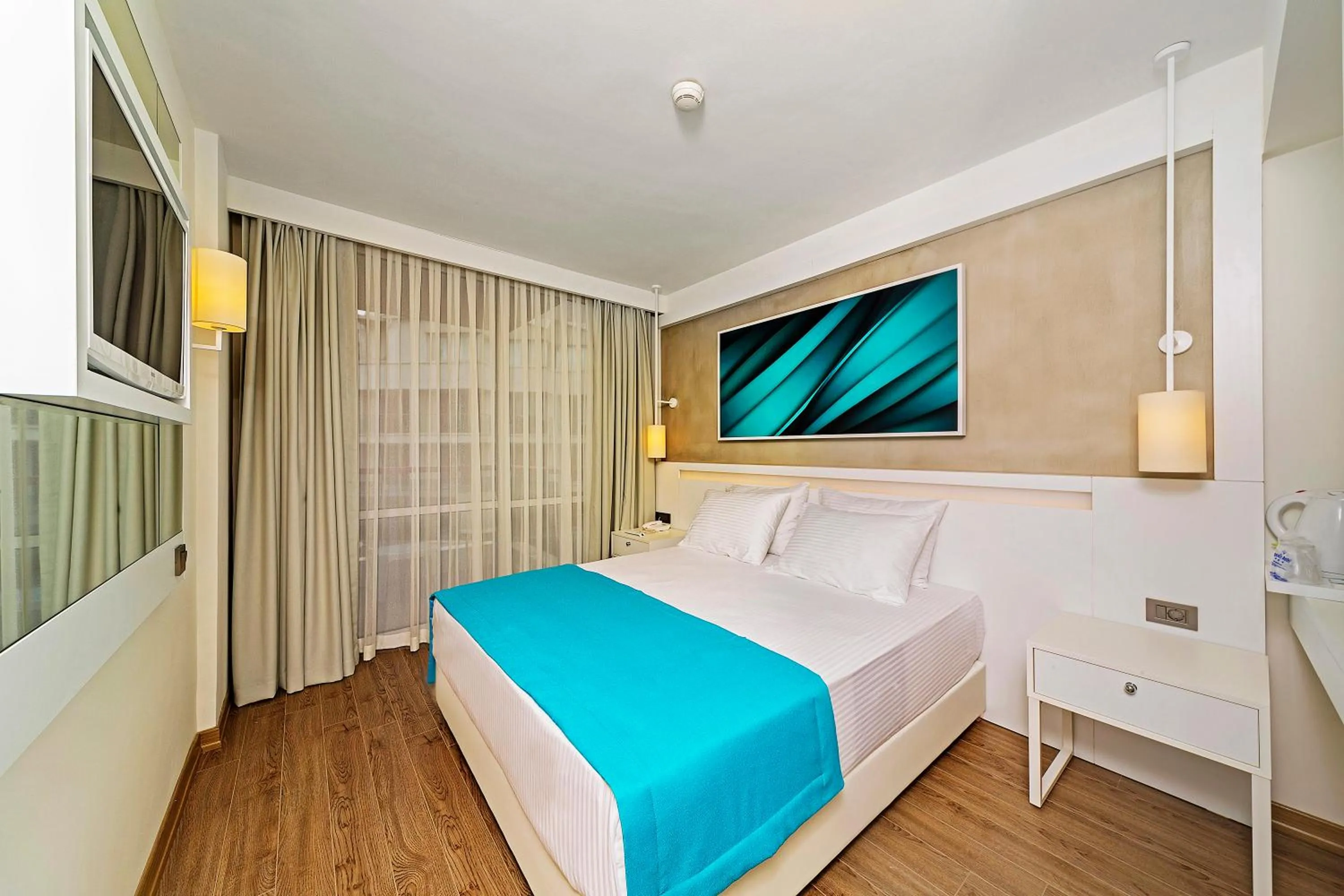 Photo of the whole room, Bed in Poseidon Hotel - Adult Only