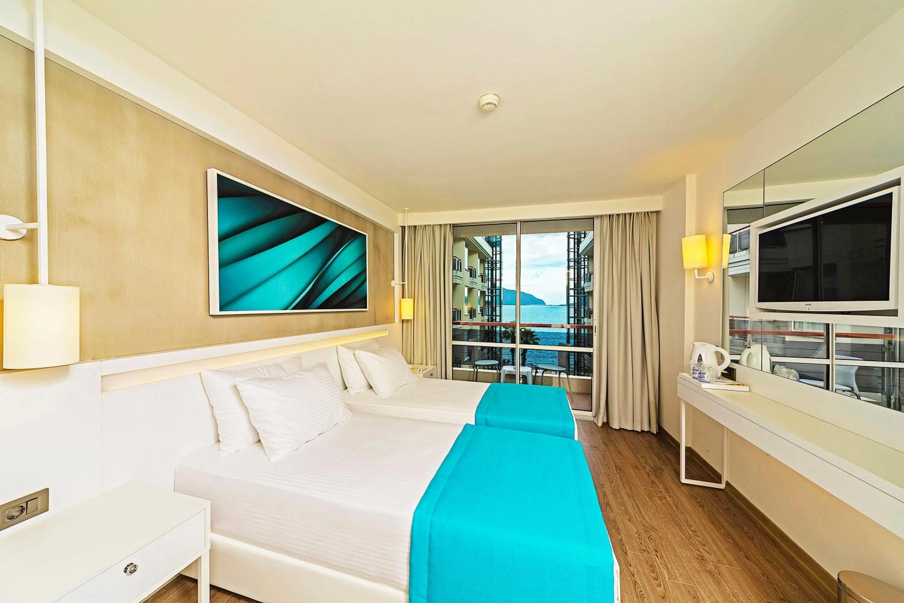 Photo of the whole room, Bed in Poseidon Hotel - Adult Only