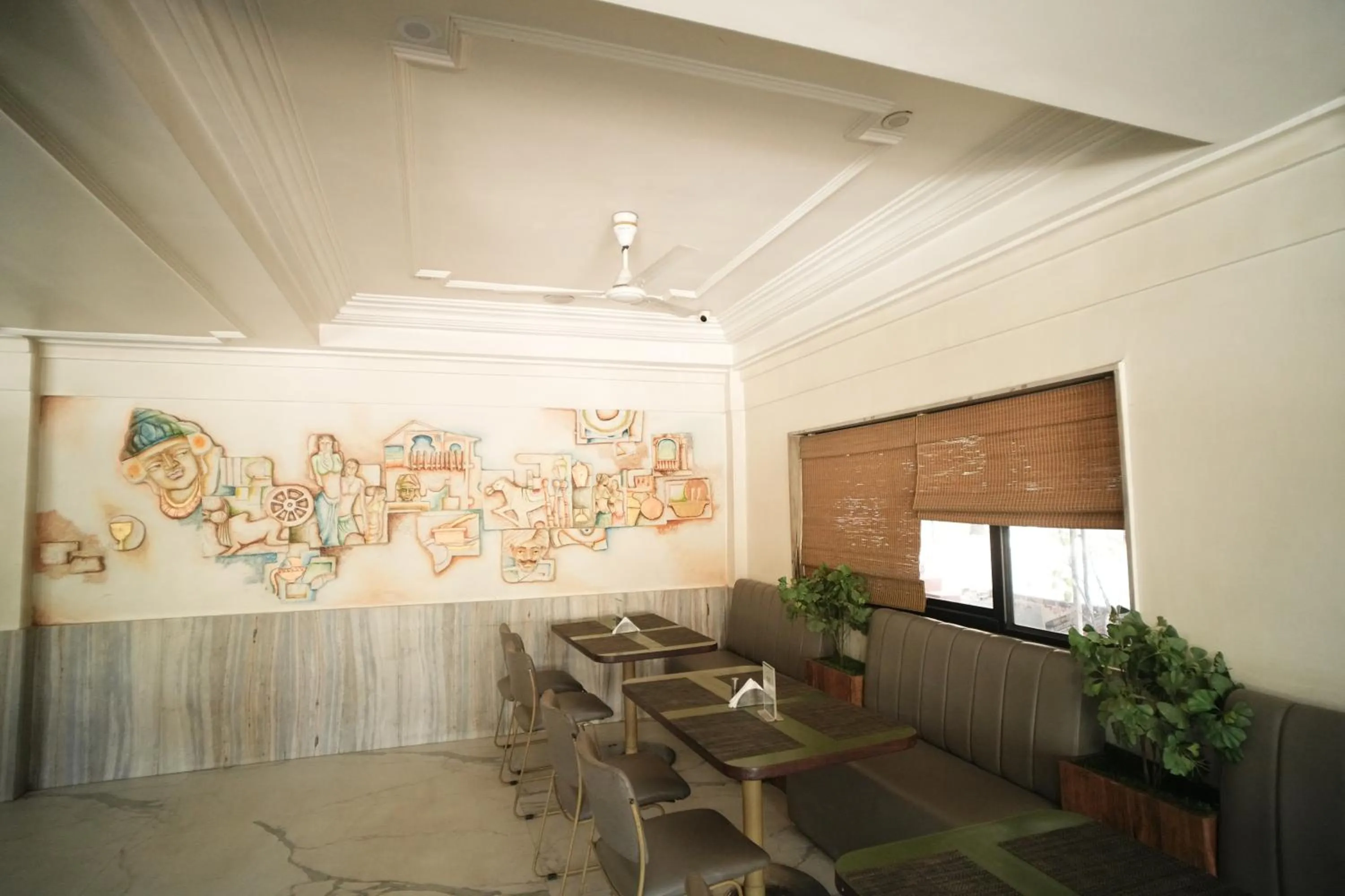 Seating area in Hotel Kartiki