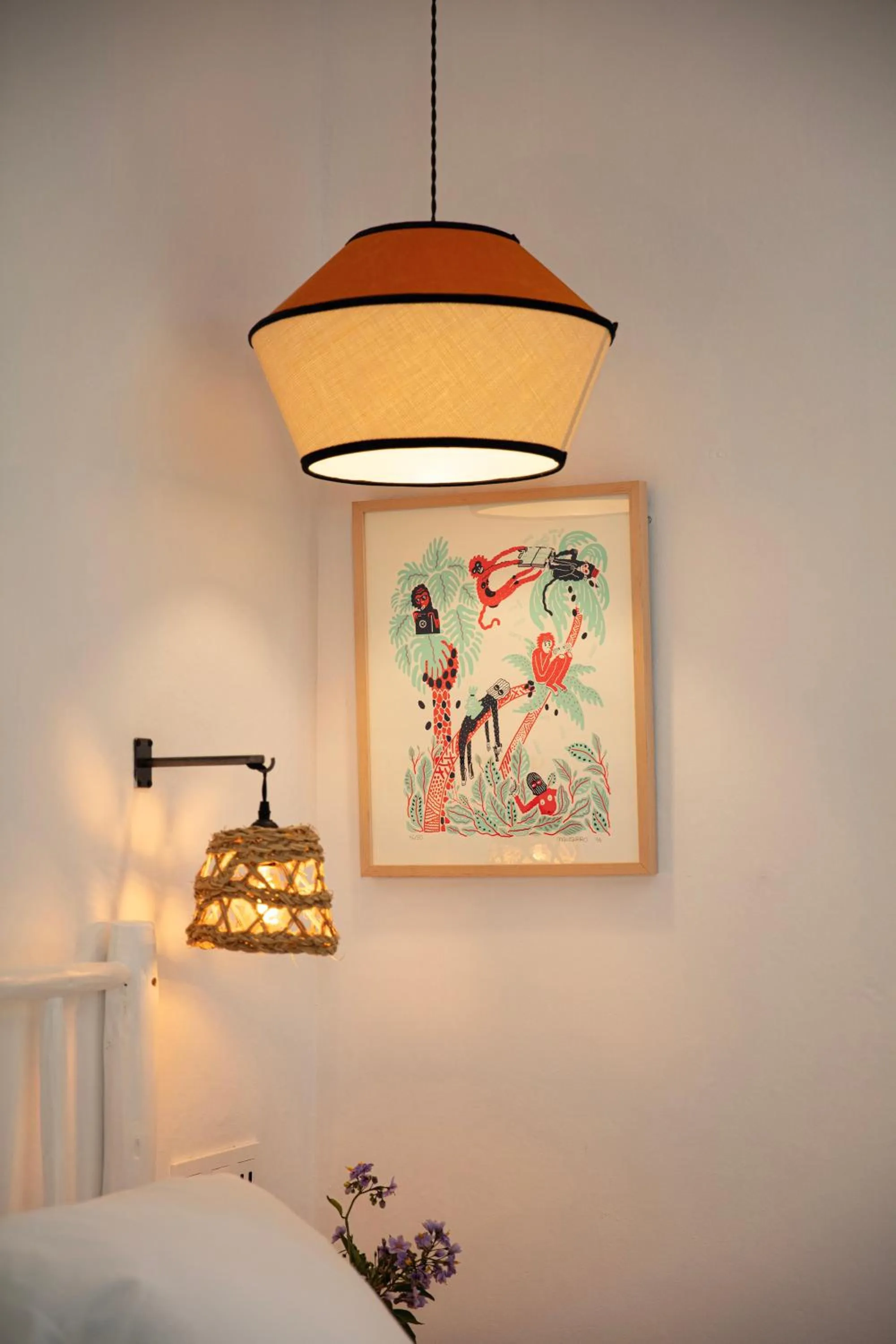 Decorative detail, Bed in Hostal Mar y Sal