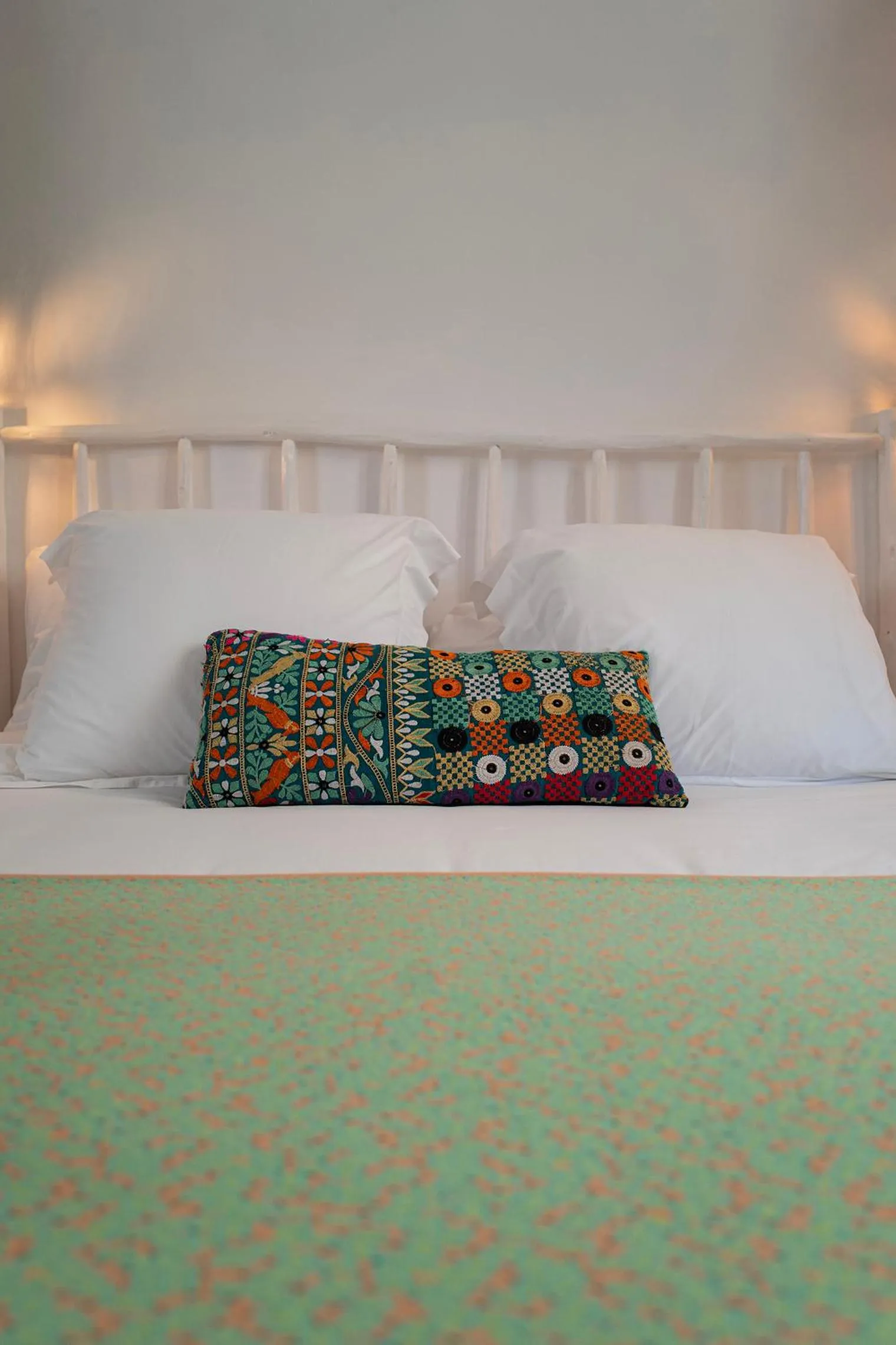 Decorative detail, Bed in Hostal Mar y Sal