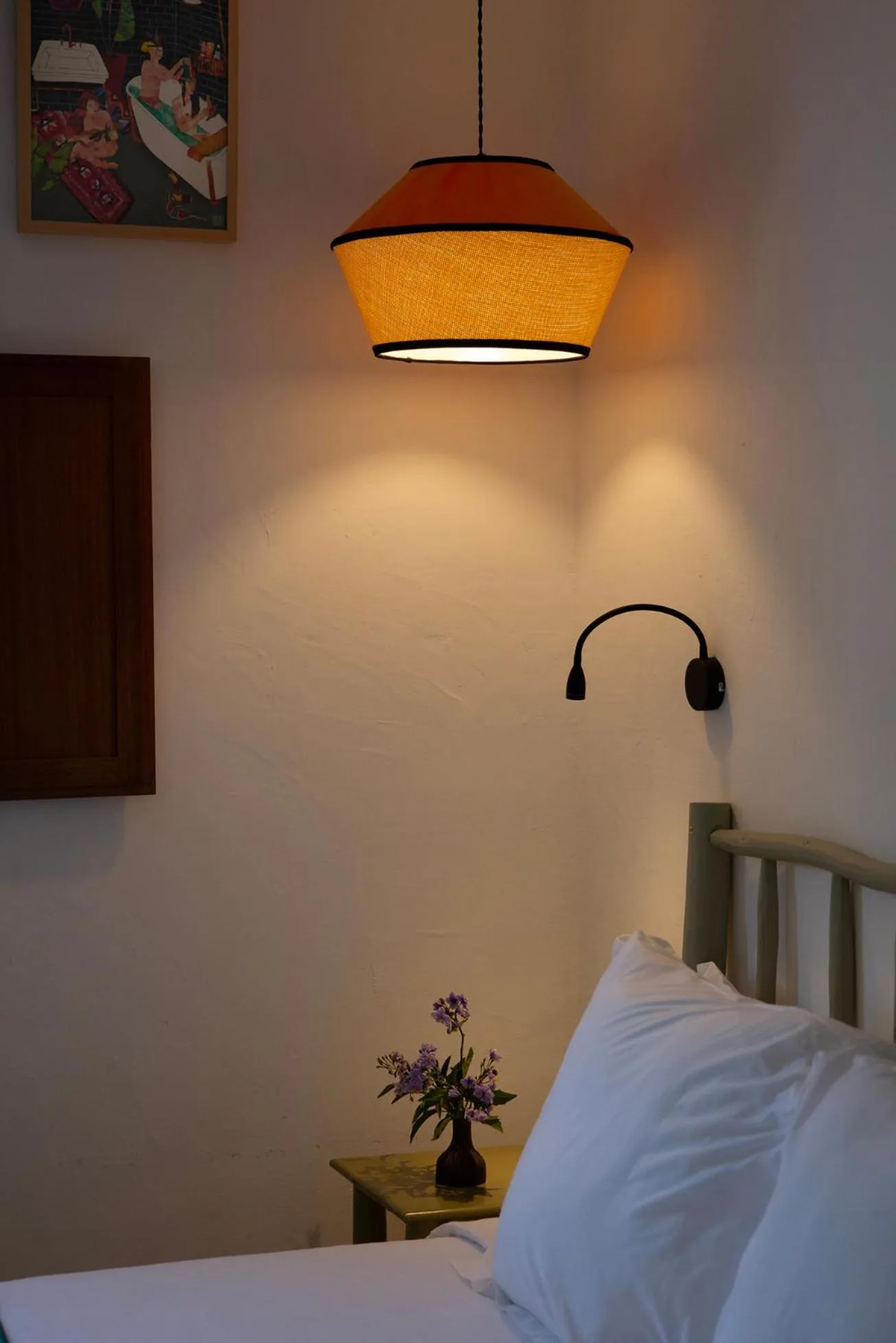 Decorative detail, Bed in Hostal Mar y Sal