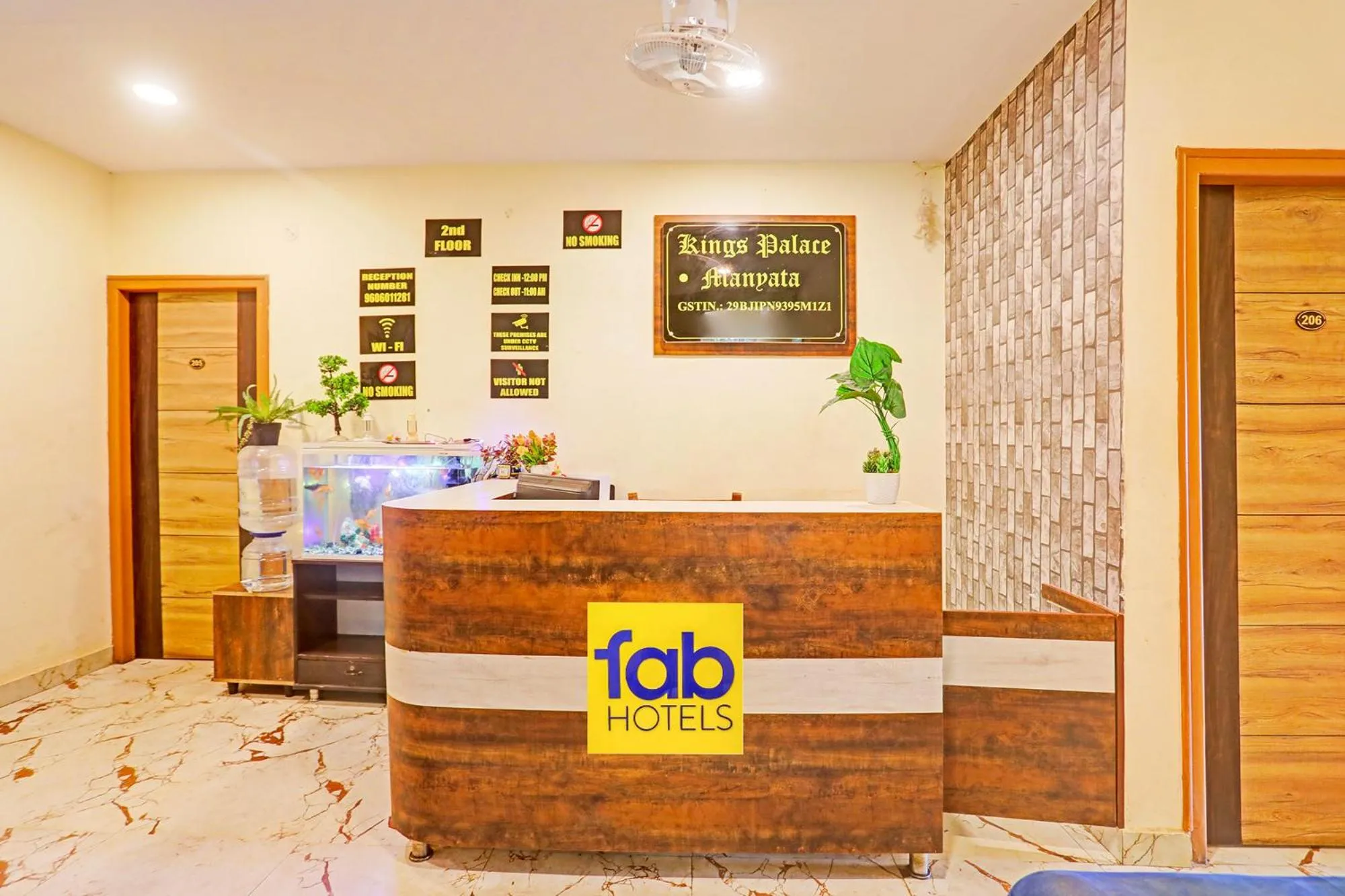 Lobby or reception, Bed in FabHotel Kings Palace Manyata - Near Manyata Tech Park Main Gate