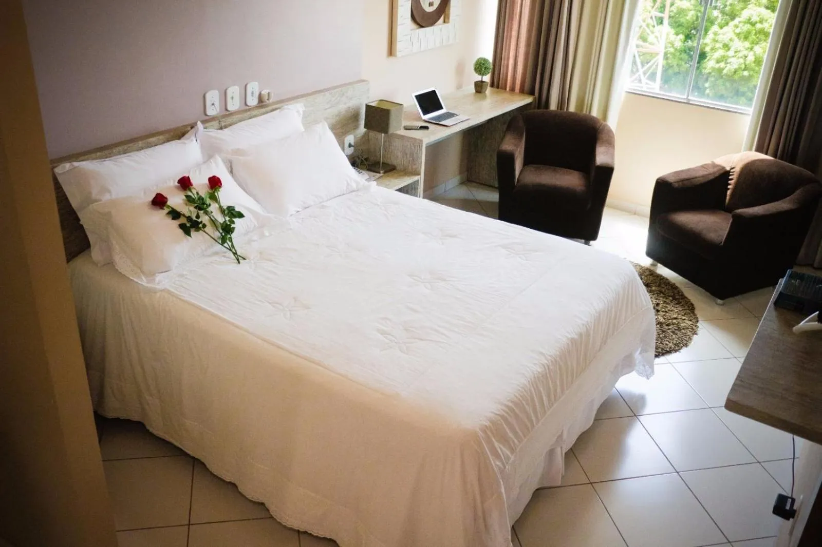 Bed in Hotel Guapindaia Praça