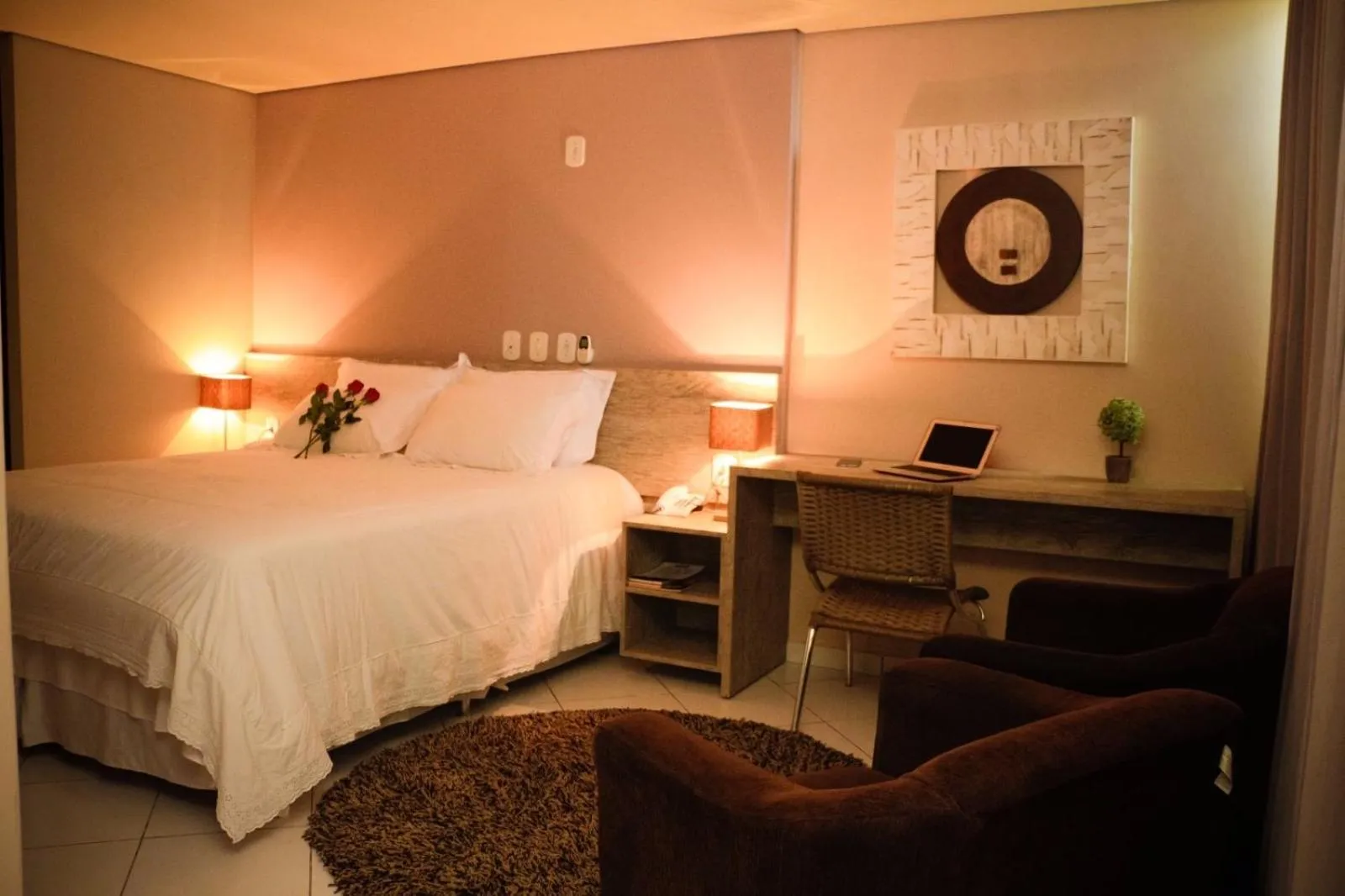 Bed in Hotel Guapindaia Praça