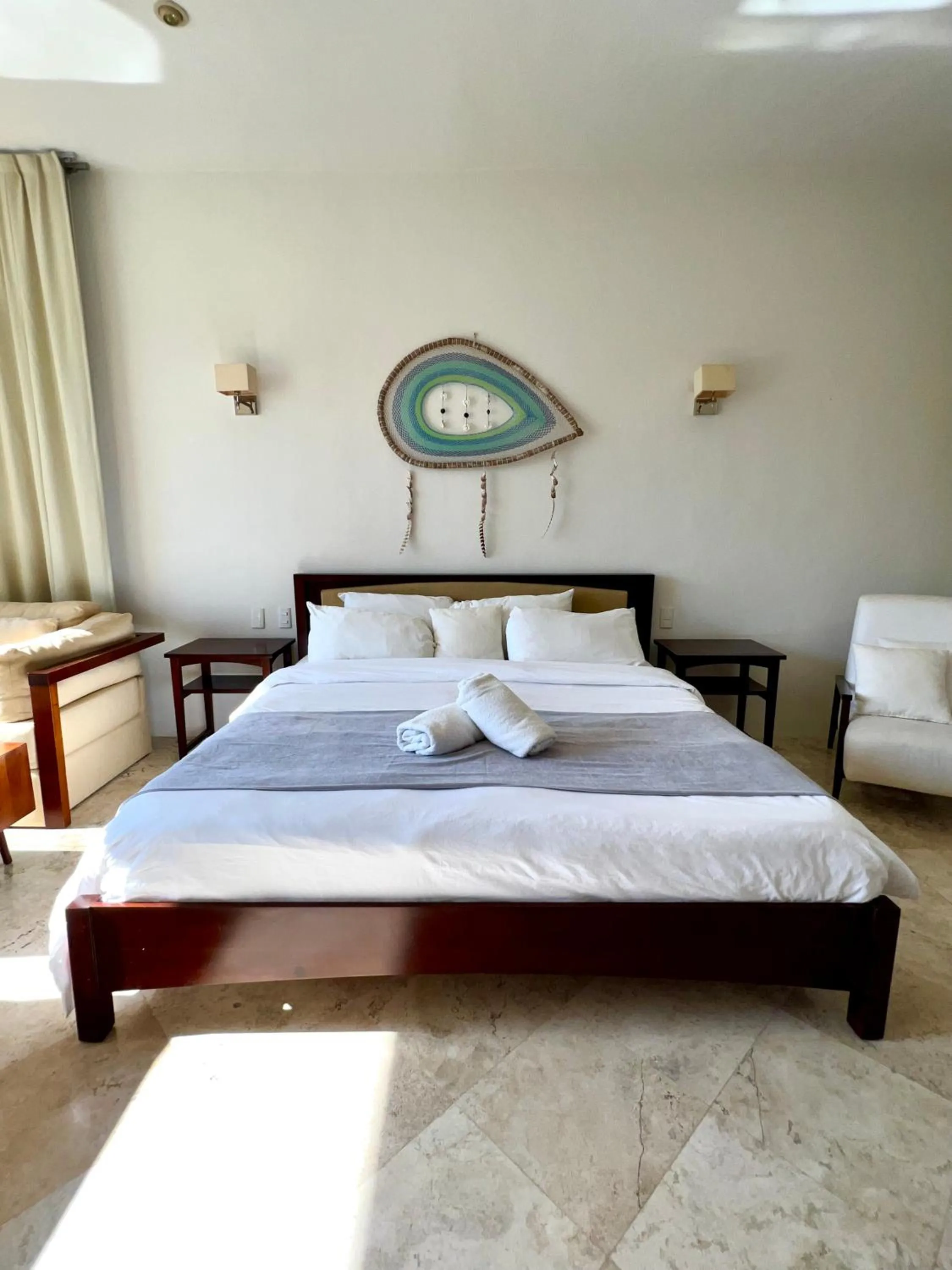 Bedroom, Bed in Amazing Luxury Penthouse with sunset,sunrise view, private Jacuzzi and rooftop pool