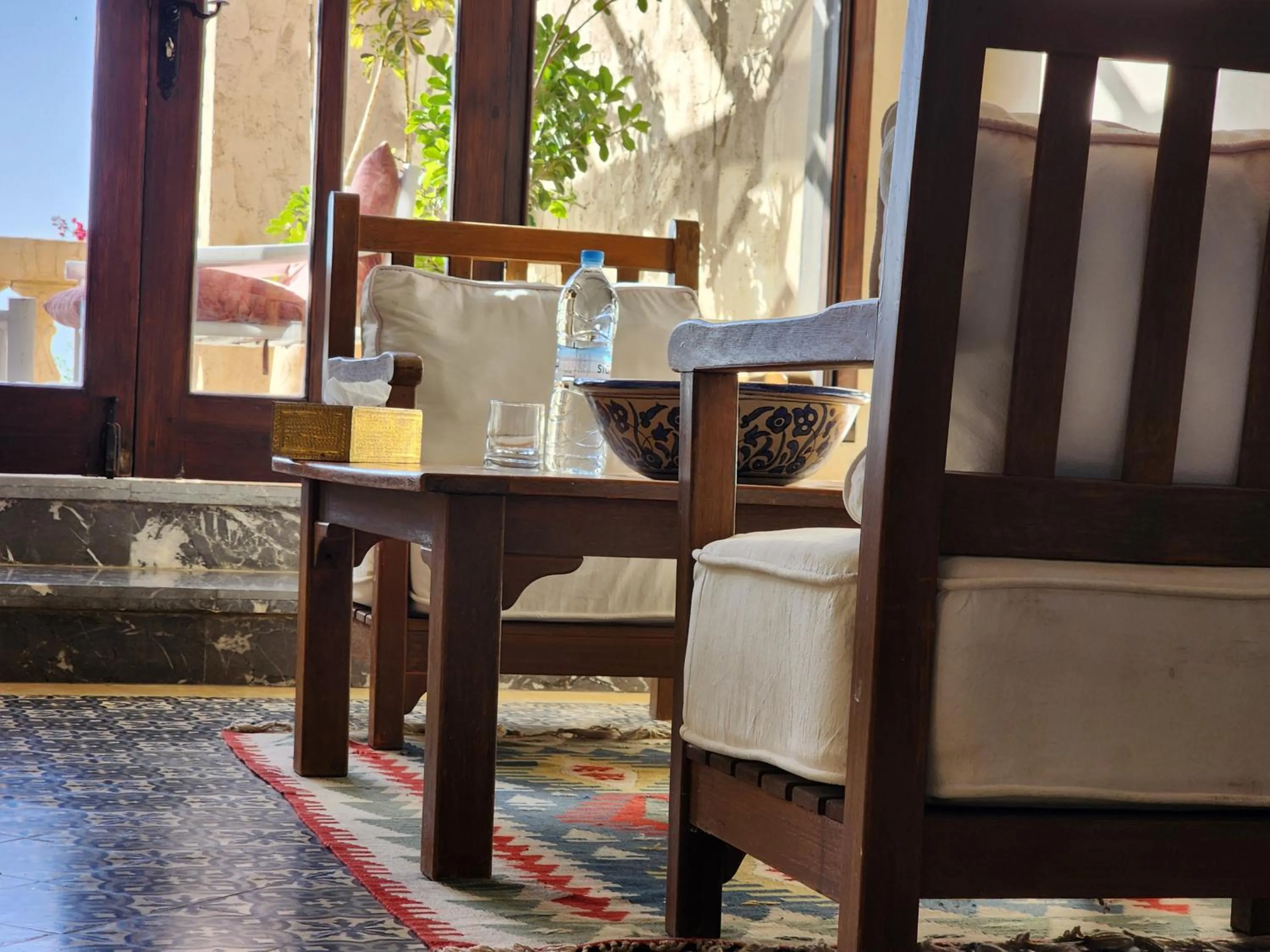 Seating area in La Villa Joubert
