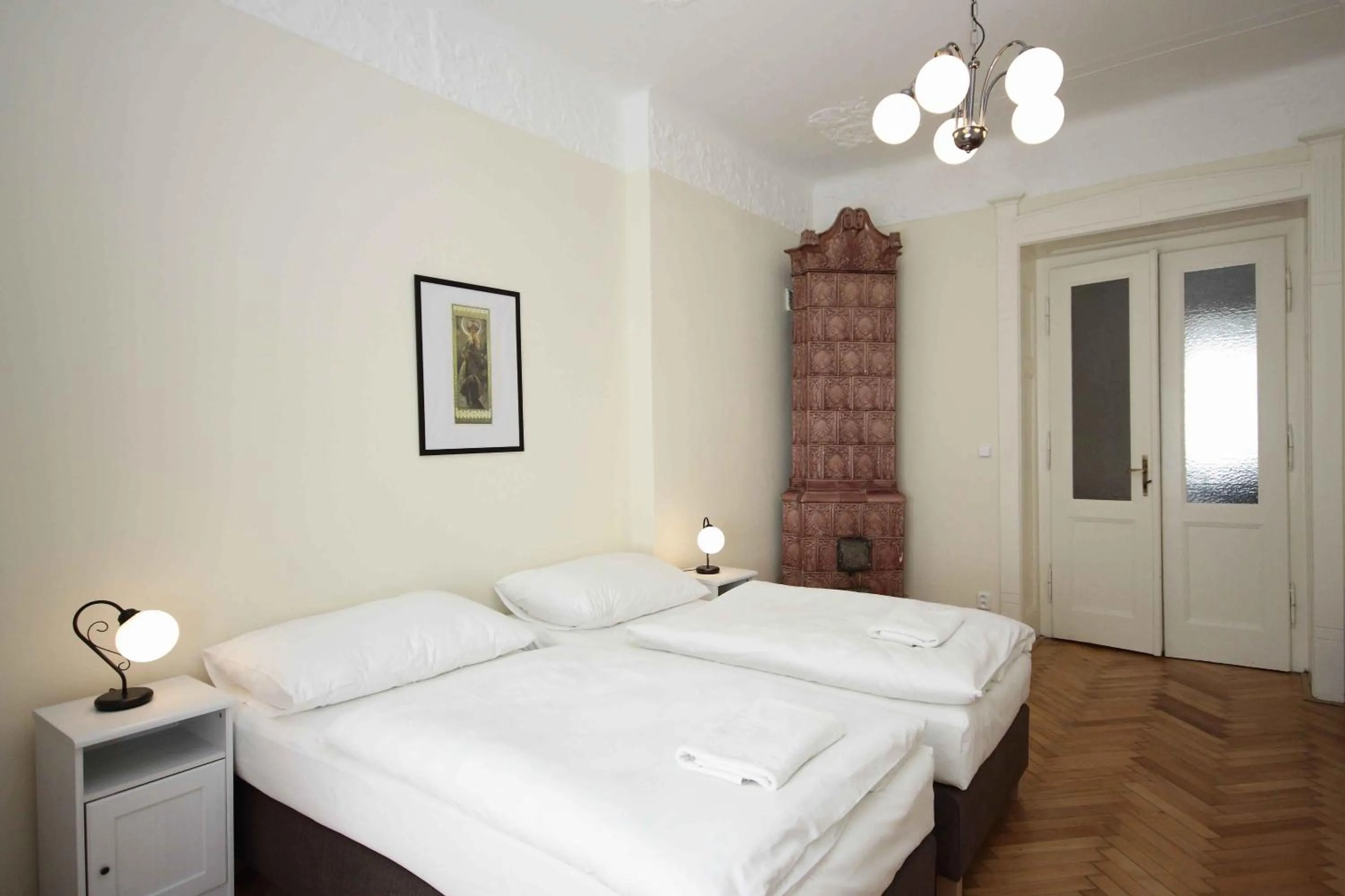 Bed in Prague Central Exclusive Apartments