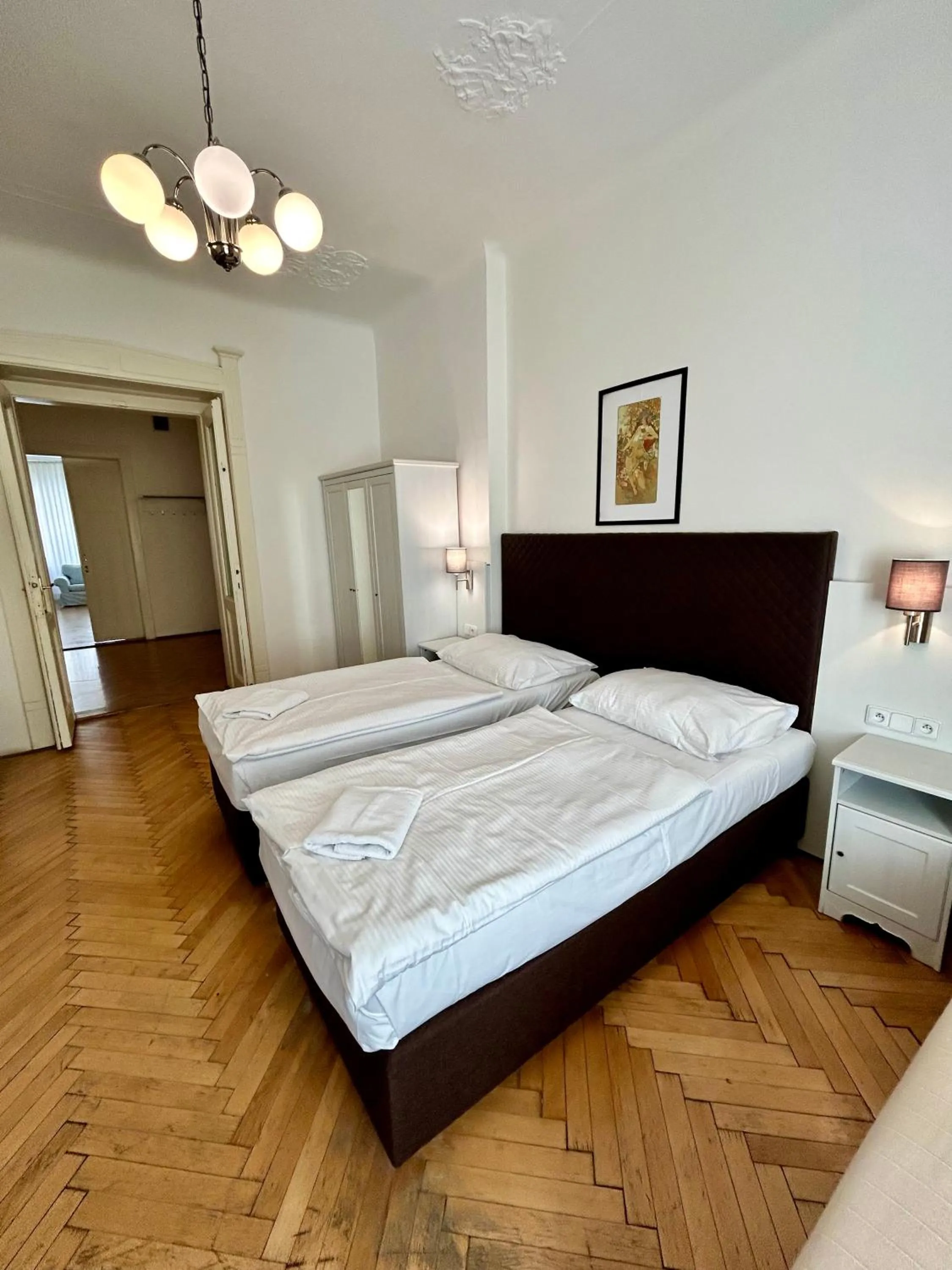 Bed in Prague Central Exclusive Apartments