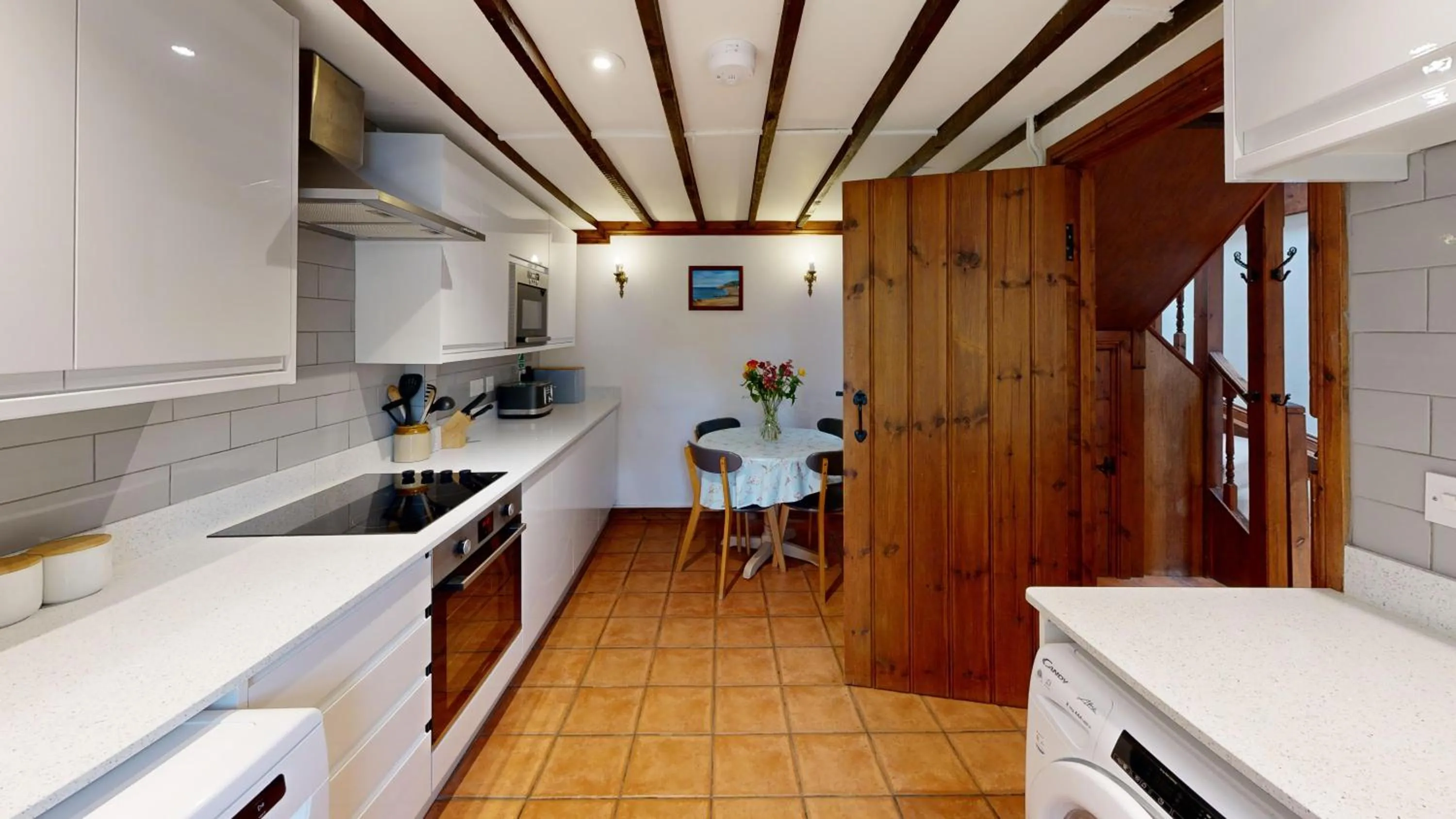 Kitchen or kitchenette in Swansea Valley Holiday Cottages