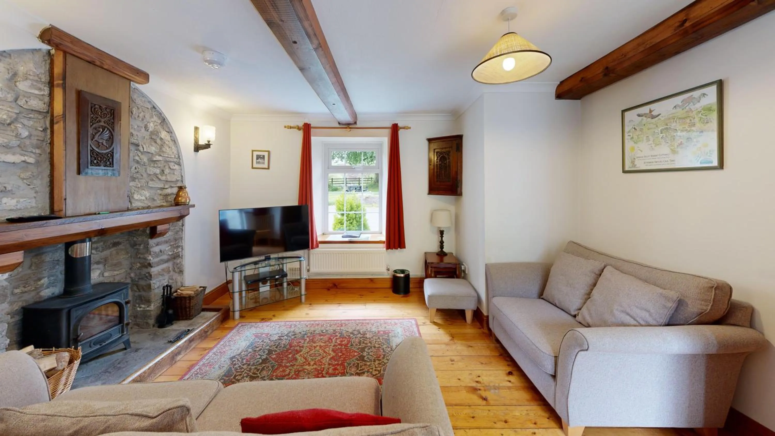 Living room in Swansea Valley Holiday Cottages