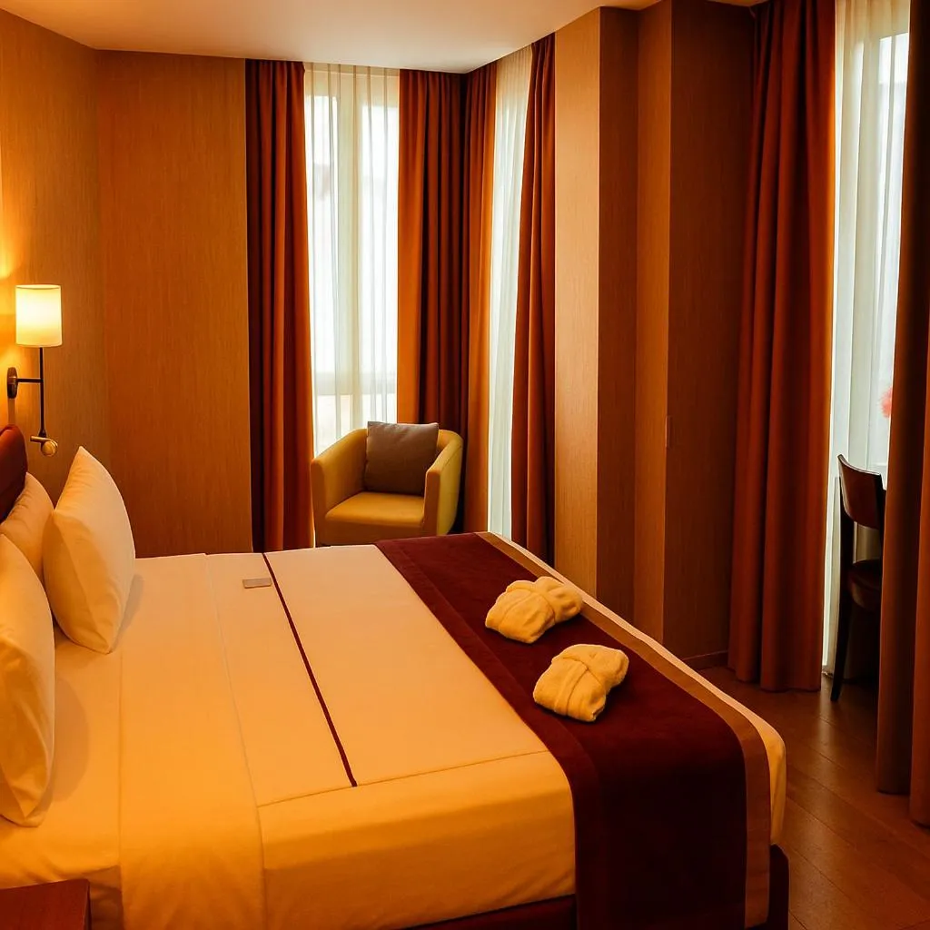Bed in Taksim Gonen Hotel