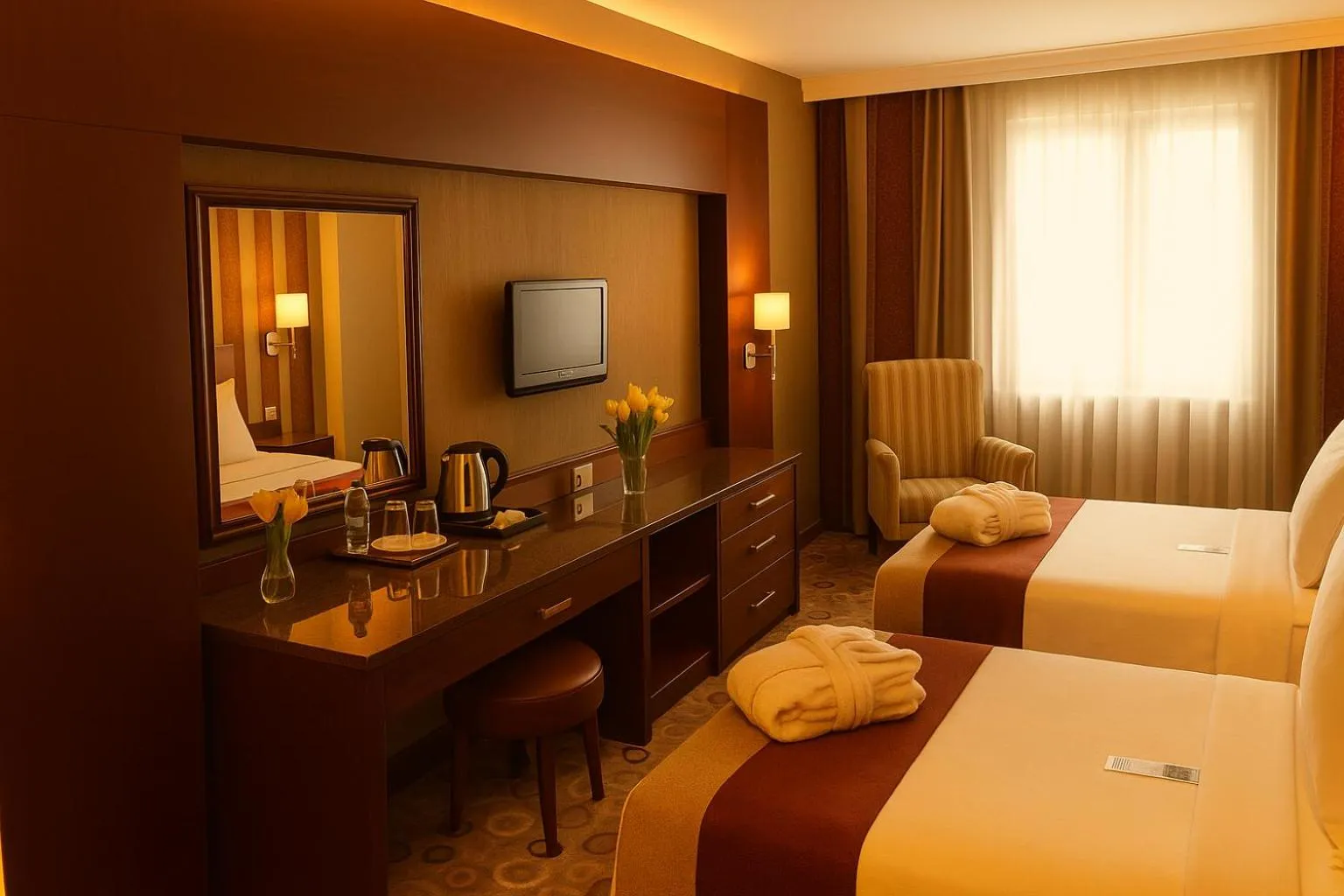 Bed in Taksim Gonen Hotel