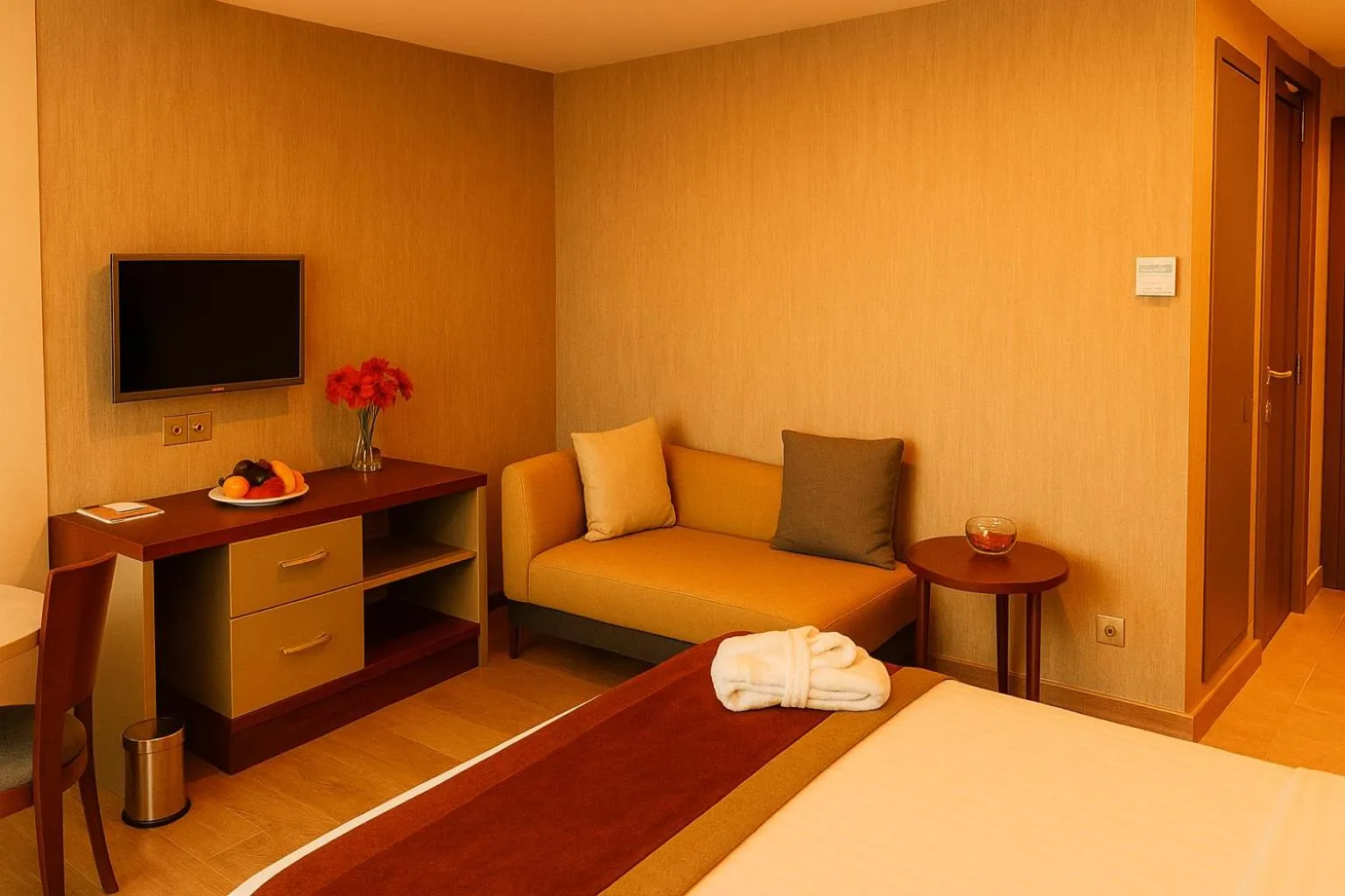 Bed in Taksim Gonen Hotel