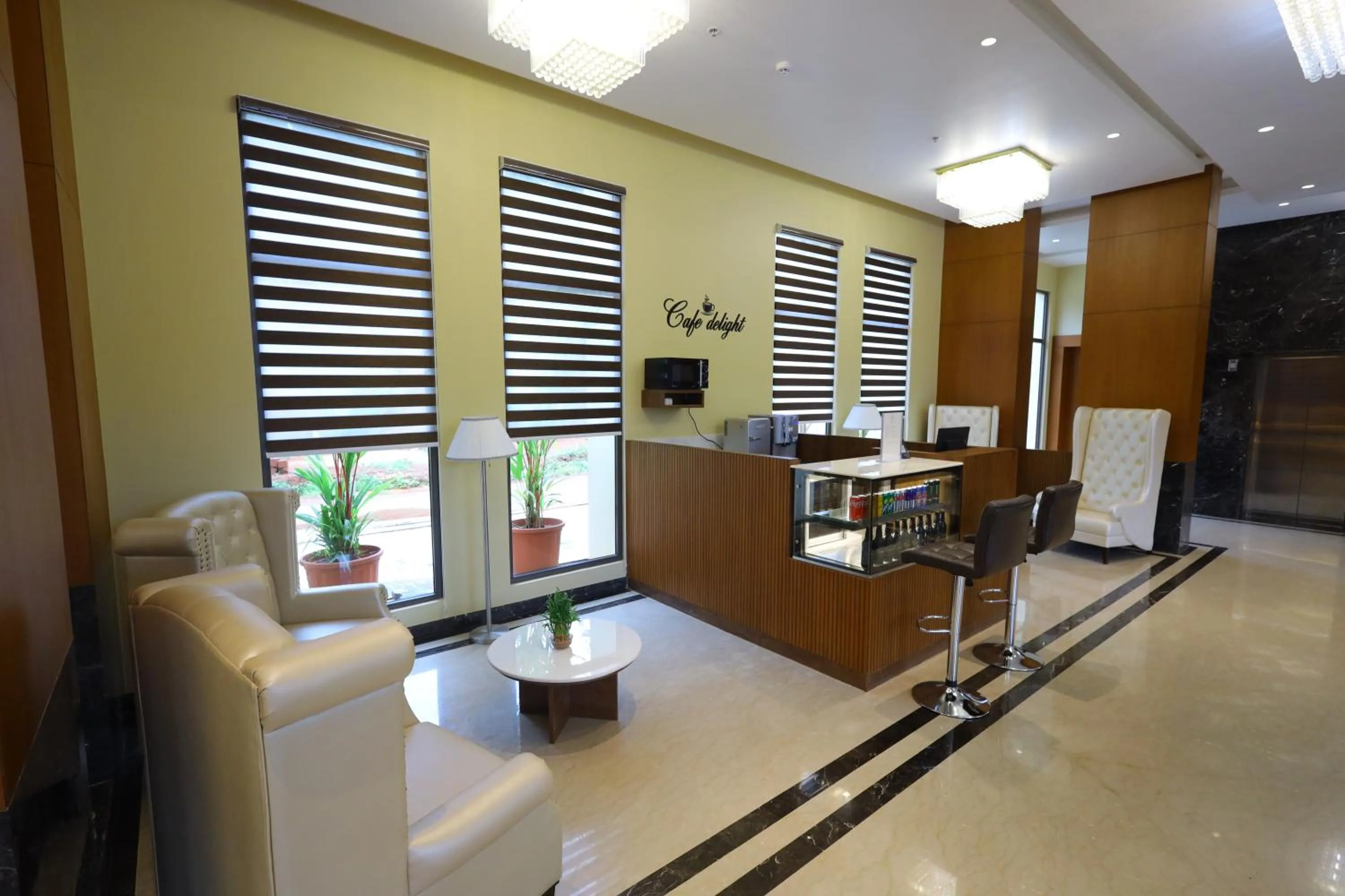 Seating area in The Aurum Subrahmanya