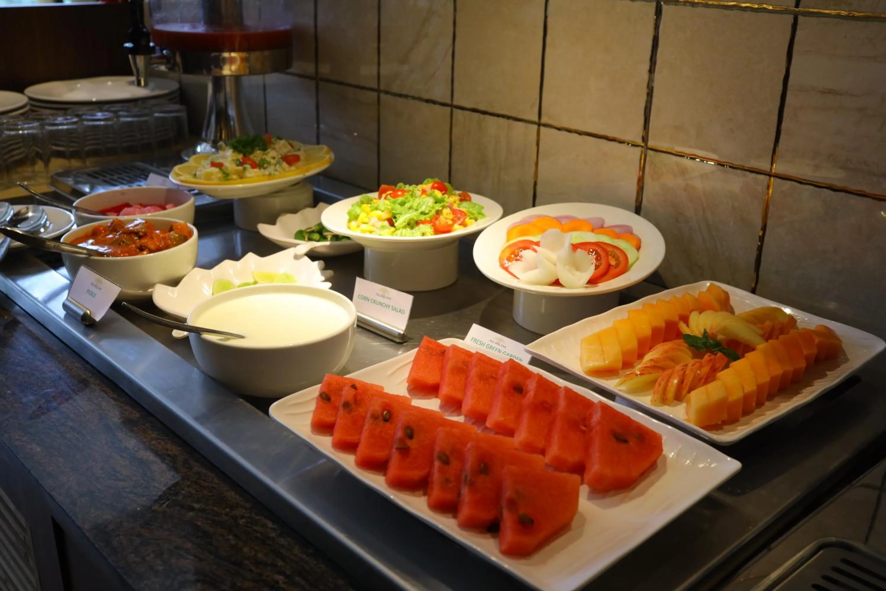 Buffet breakfast in The Aurum Subrahmanya