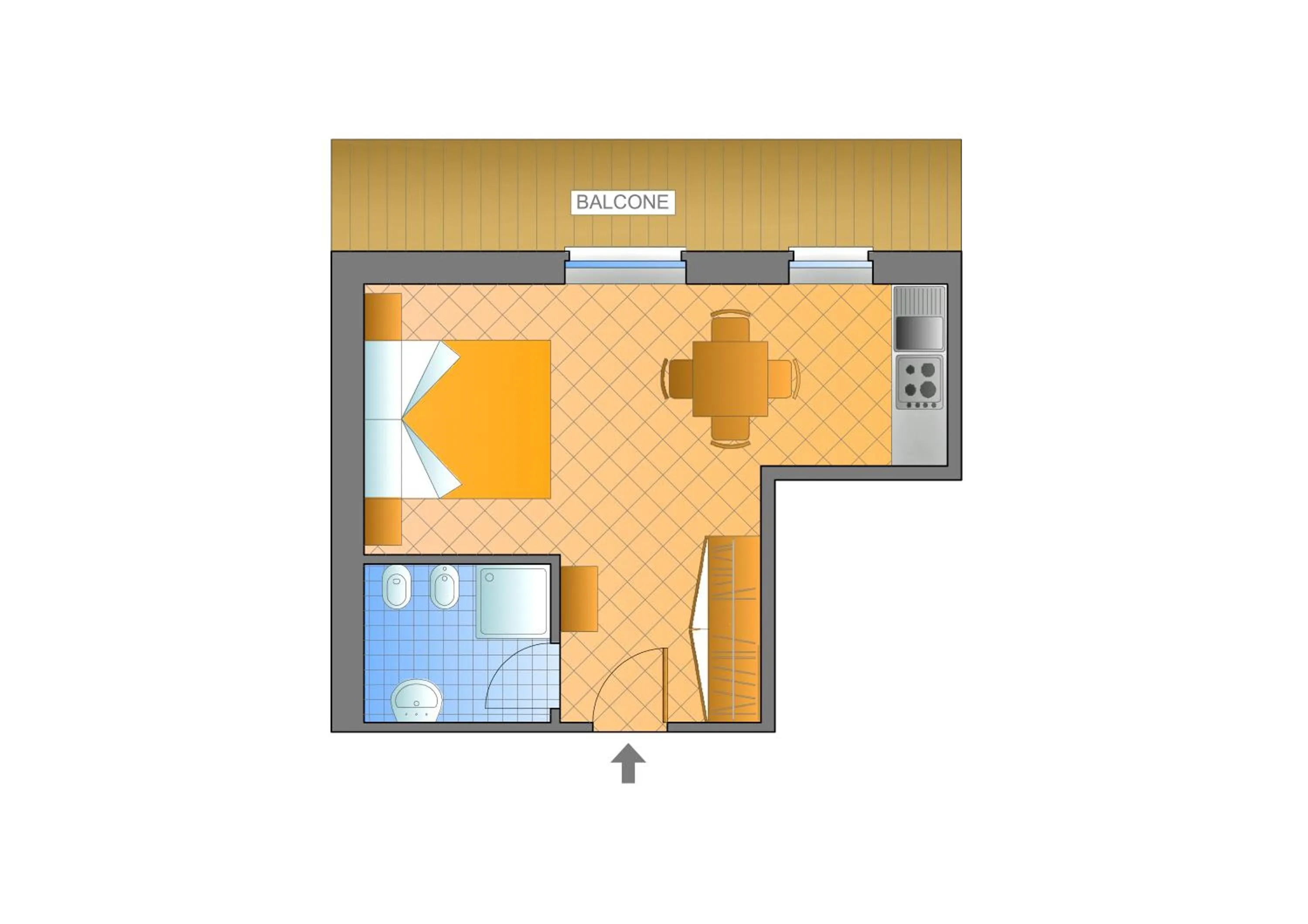 Floor plan in Residence Oberteil